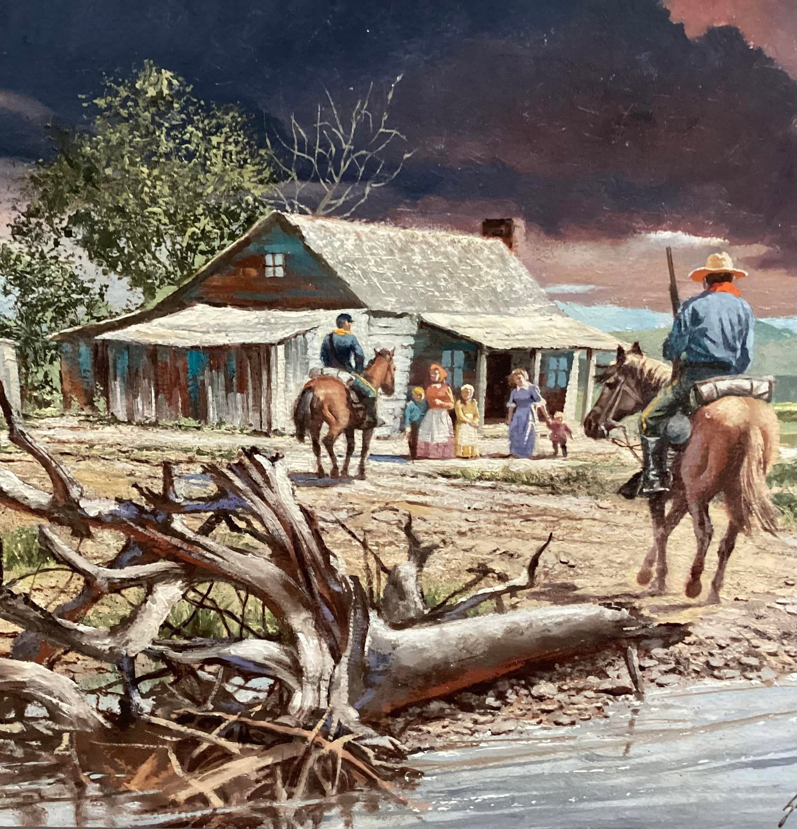 Harry Schaare (1922-2008) "Elkhorn Tavern". Oil on Board. Signed Lower Right. - 2