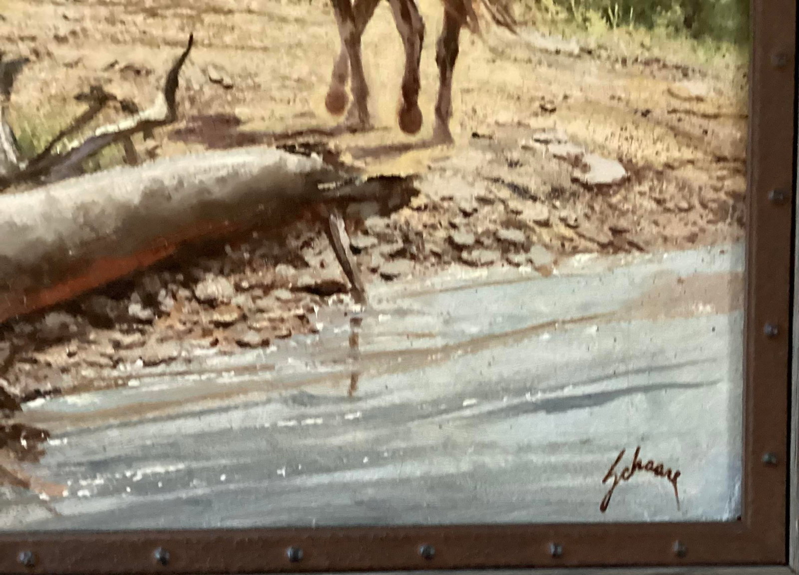 Harry Schaare (1922-2008) "Elkhorn Tavern". Oil on Board. Signed Lower Right. - 3