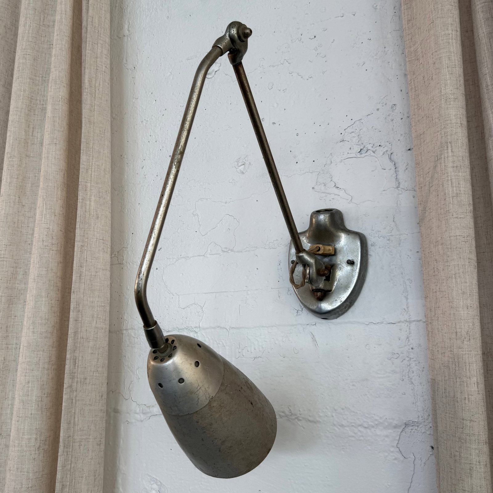 1950s Industrial Mid-Century Articulating Task Lamp Wall Sconce - 5