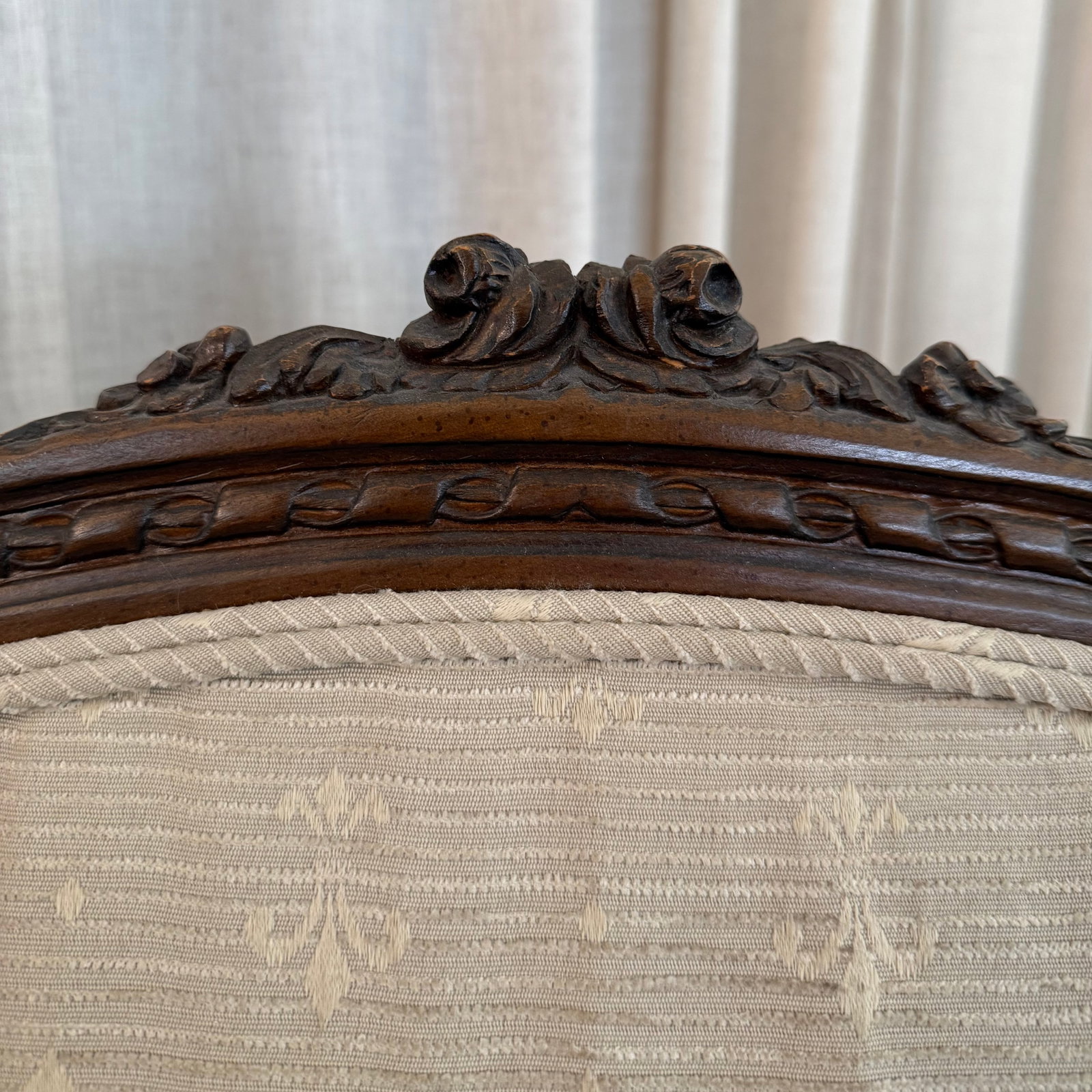 Pair of Mid-Century Louis XVI Style Carved Walnut Bergère Armchairs - 8