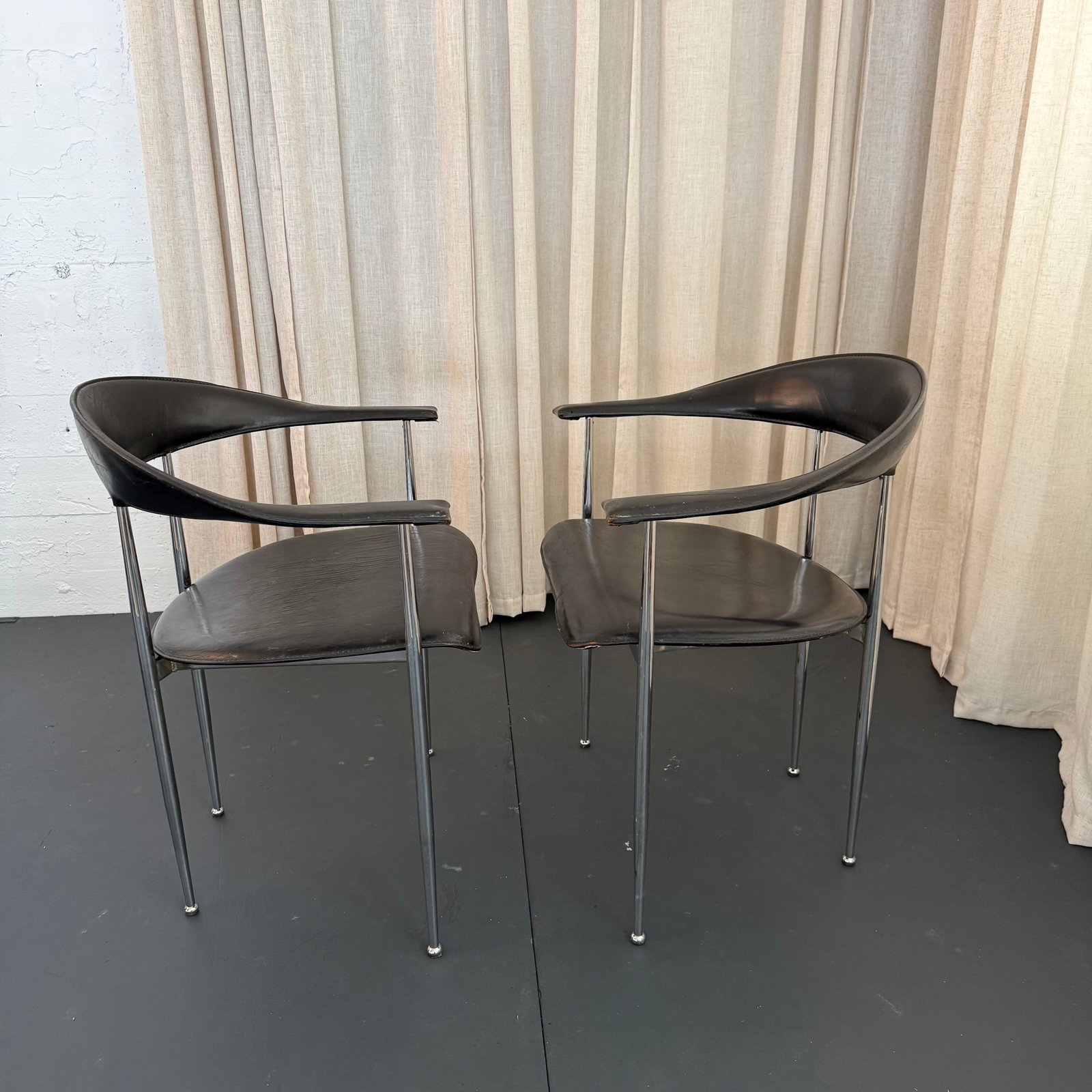 Pair of Italian Postmodern Fasem P40 Chairs by Vegni & Gualtierotti - 4