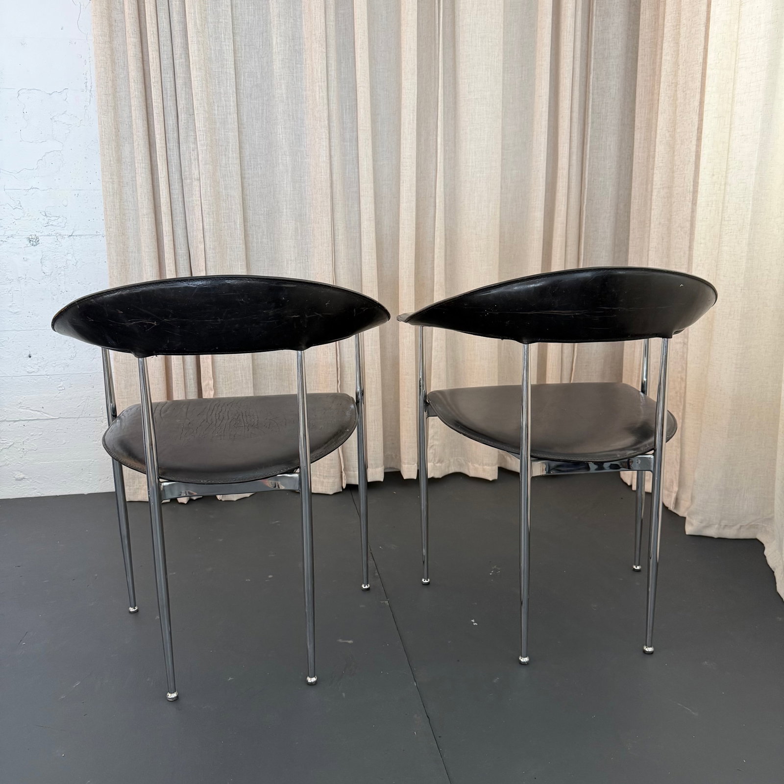 Pair of Italian Postmodern Fasem P40 Chairs by Vegni & Gualtierotti - 6