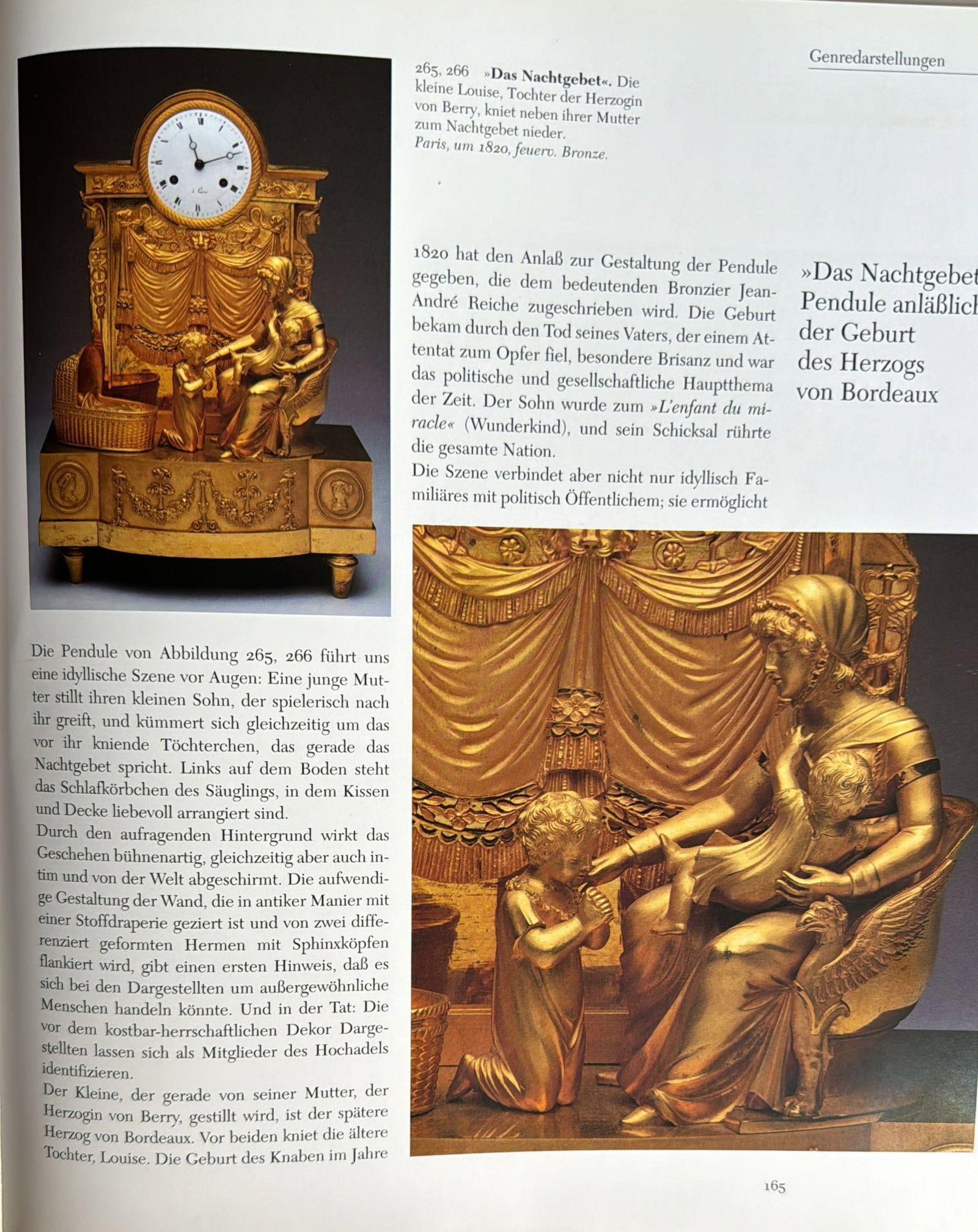 c.1820 Reiche Empire Gilt Ormolu Bronze Clock - 11