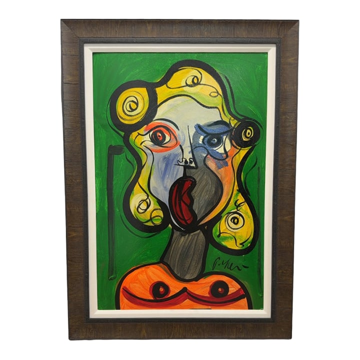 In Memory of My Friend Pablo Picasso, Peter Keil: Peter Keil is a German artist who focuses primarily on abstract expressionism. Keil painted with some of the greats, including Joan Miró, Pablo Picasso, and Andy Warhol, to name a few. This is