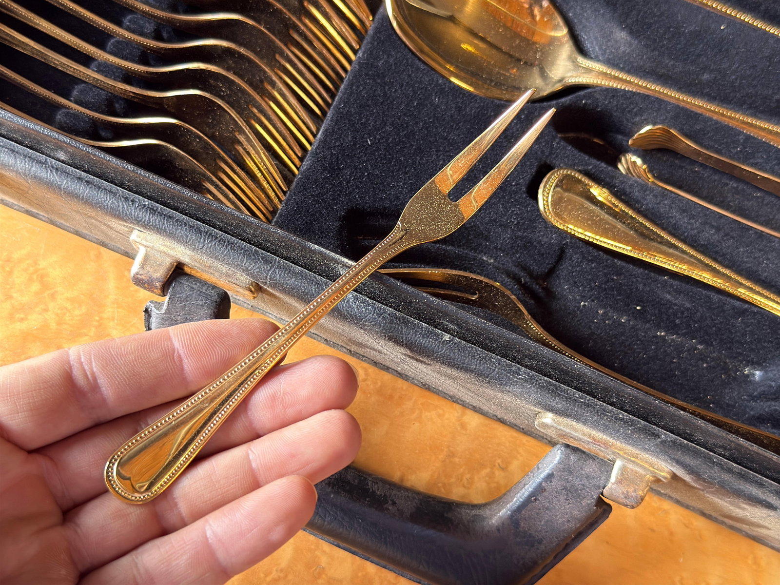 Vintage Bestecke Solingen Gold Plated Flatware - Service for 12 - 11