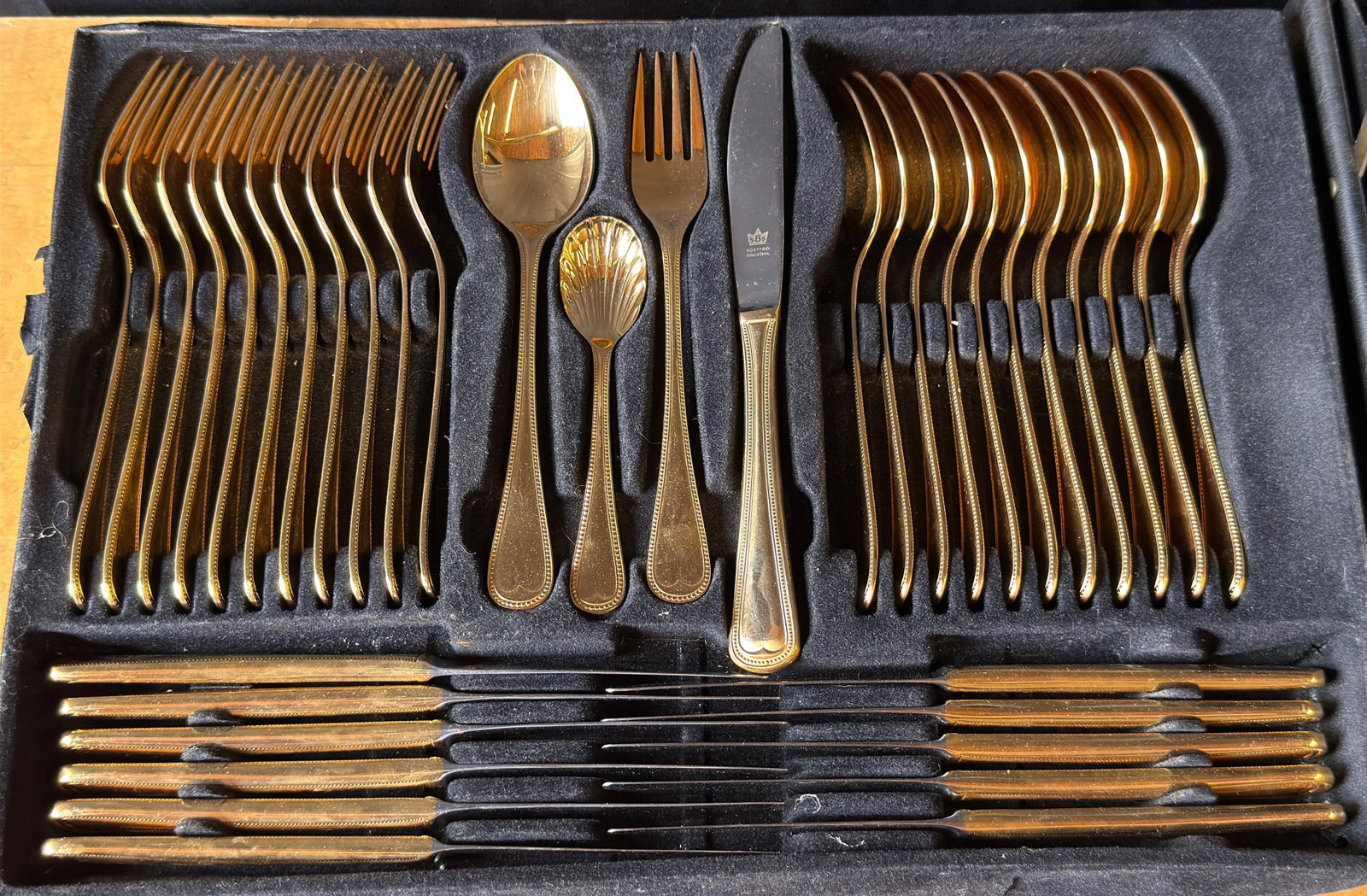 Vintage Bestecke Solingen Gold Plated Flatware - Service for 12 - 2