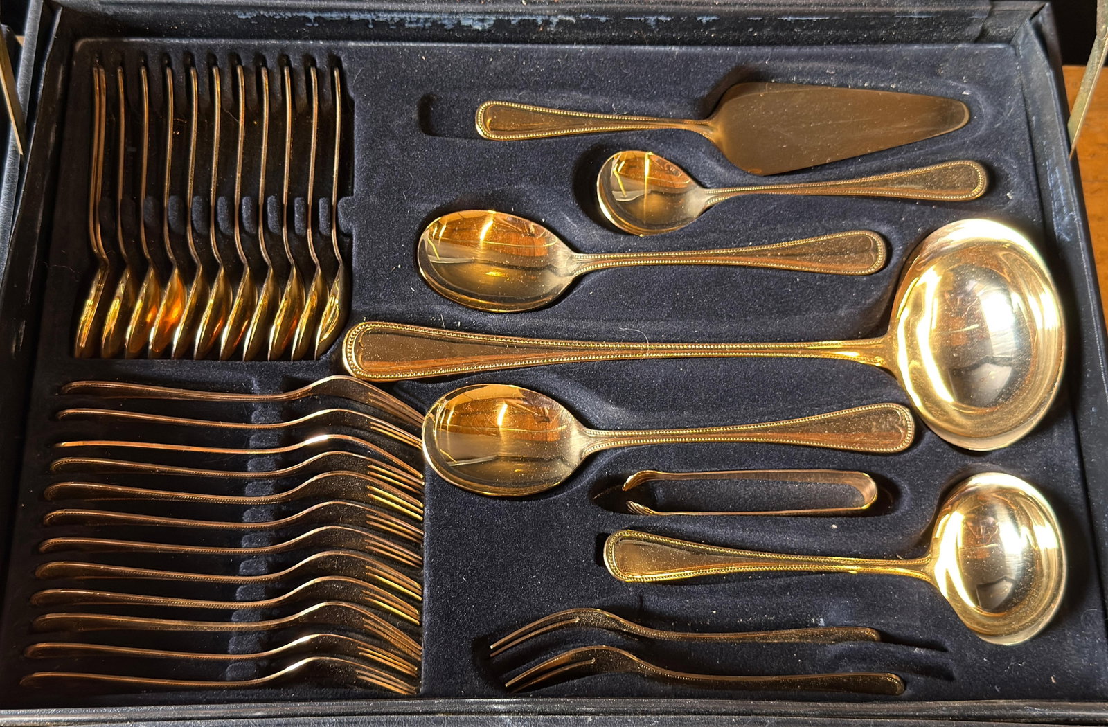 Vintage Bestecke Solingen Gold Plated Flatware - Service for 12 - 3