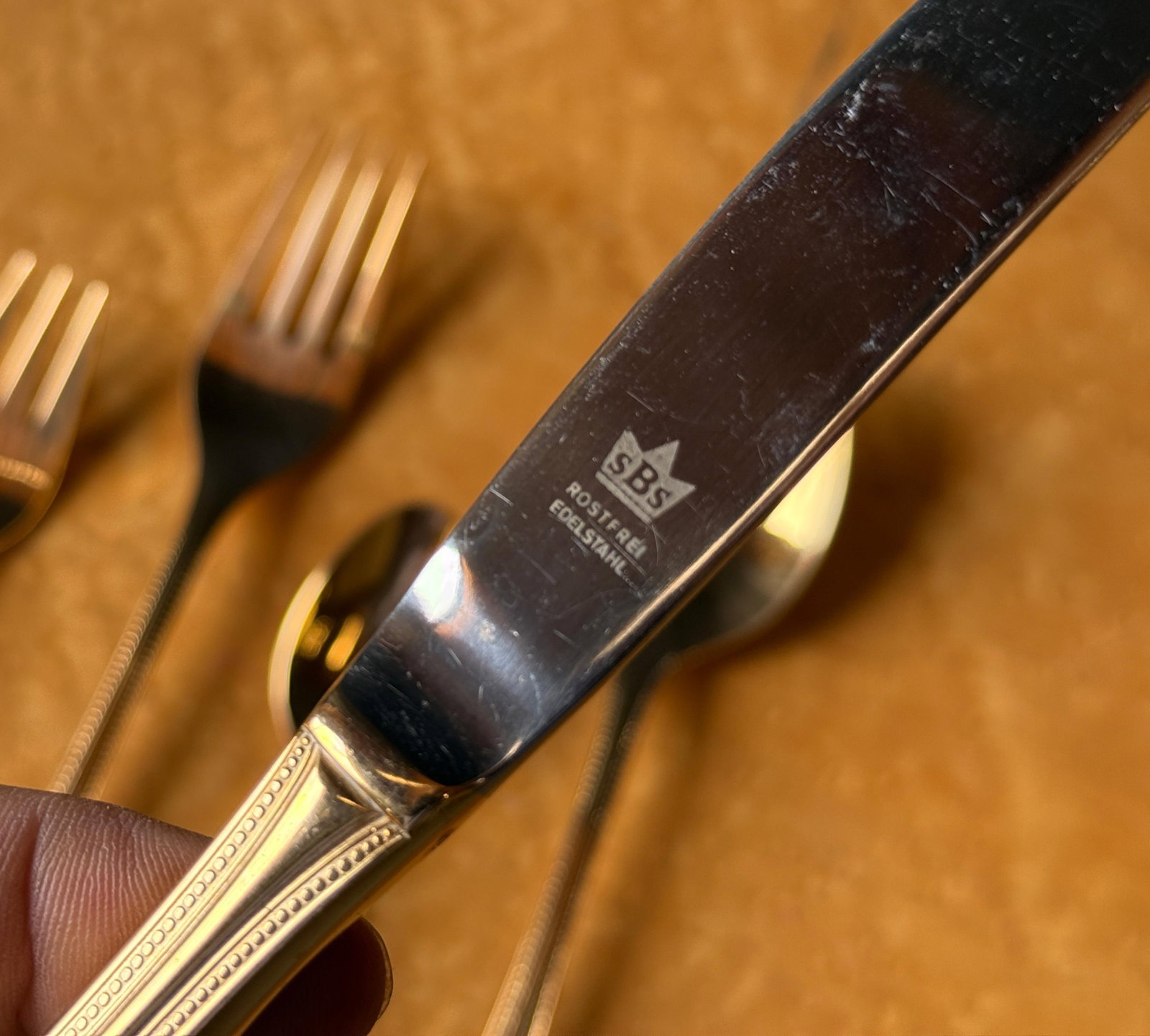 Vintage Bestecke Solingen Gold Plated Flatware - Service for 12 - 5