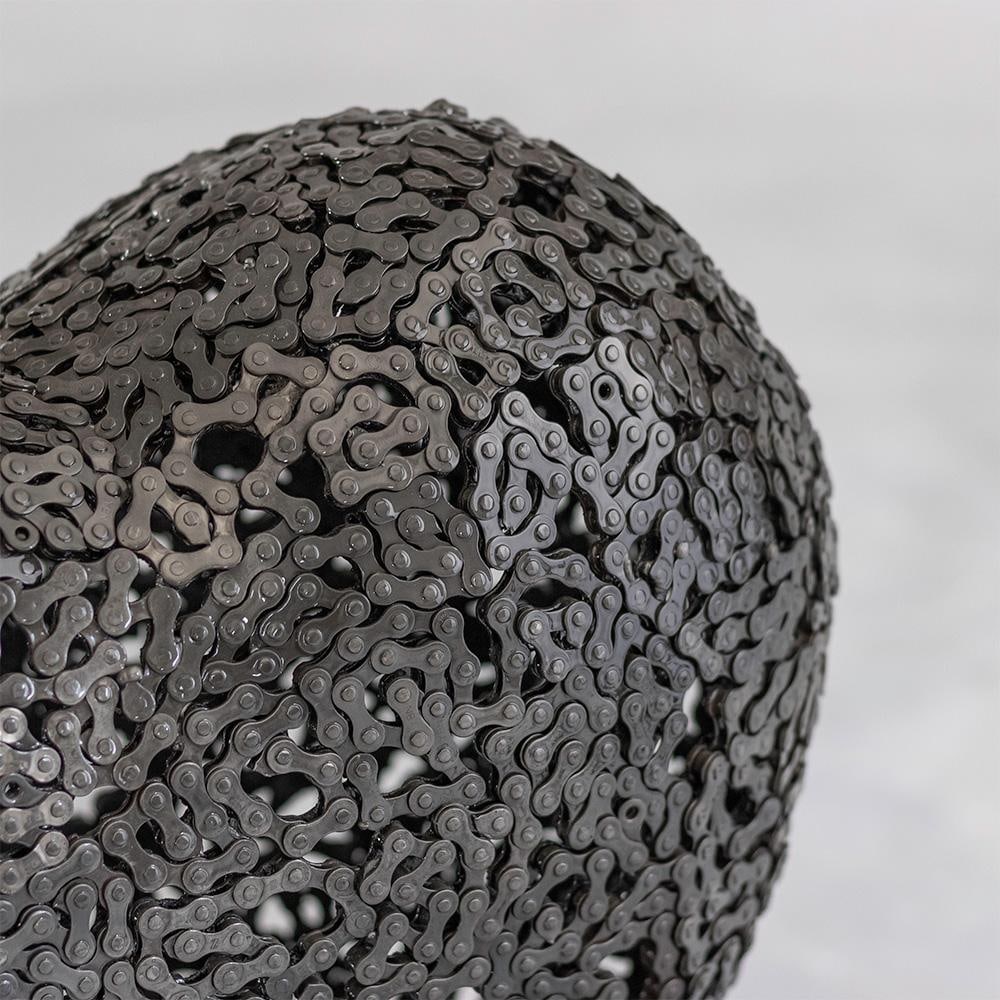 New Handcrafted Bicycle Chain Heart Sculpture | 22" X 18" | One of a Kind - 8
