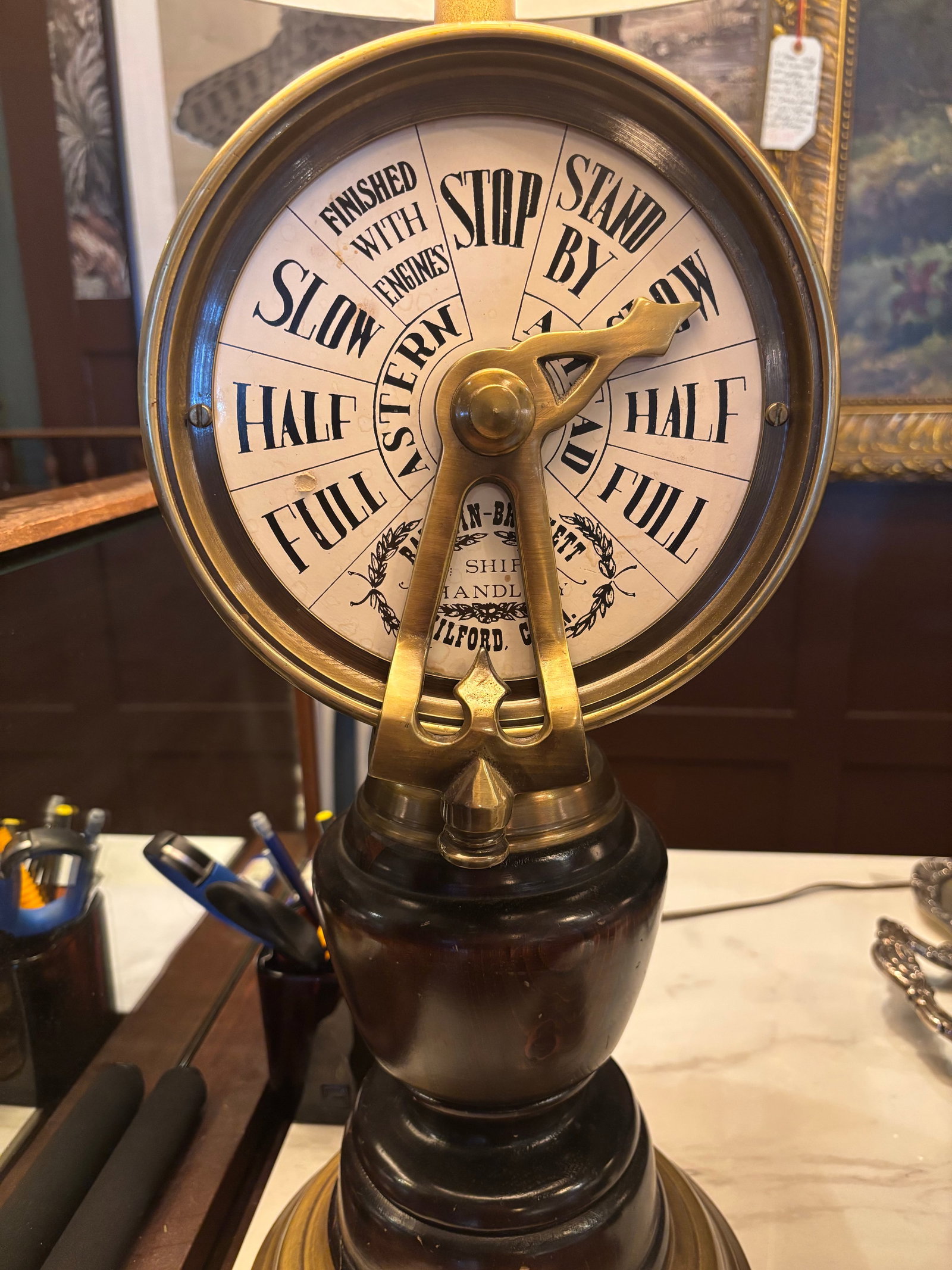 Antique Baldwin-Brockett Ship's Telegraph Lamp - 2
