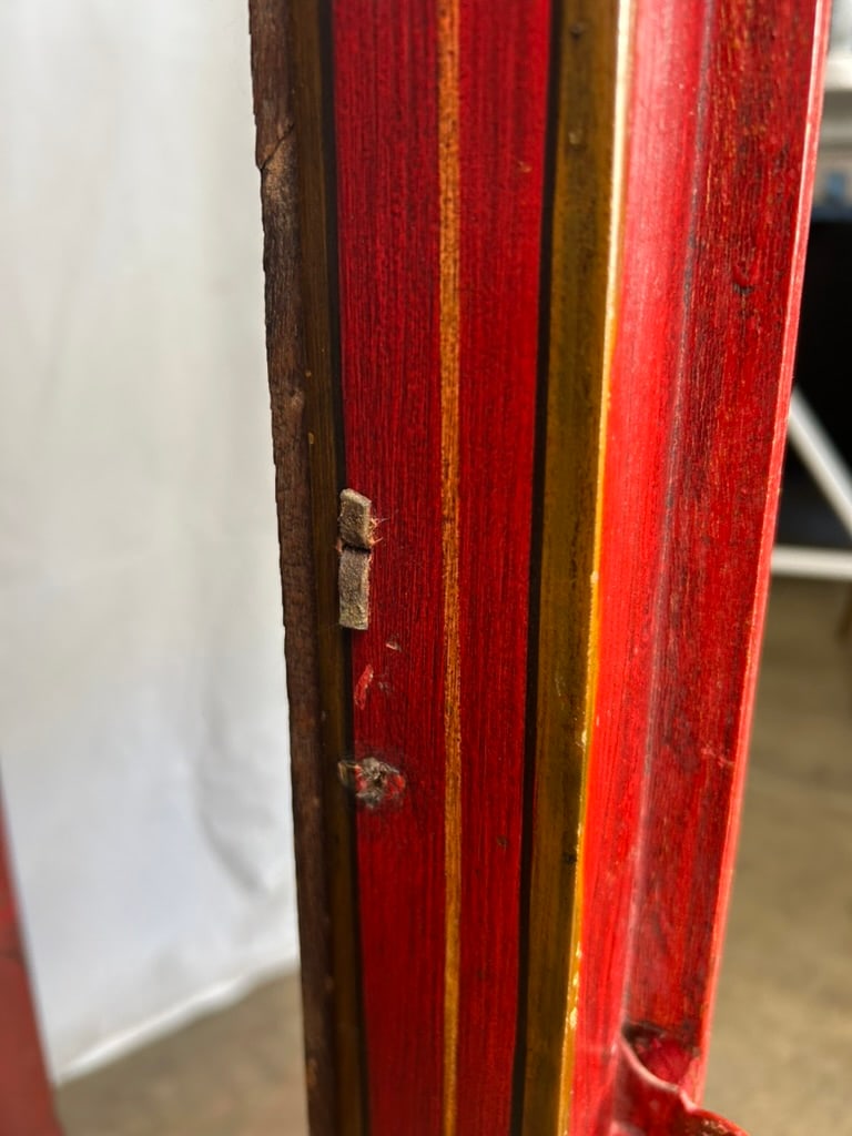 Vintage Hand-Painted Rajasthani Display Cabinet – Slim 12" Depth - 12
