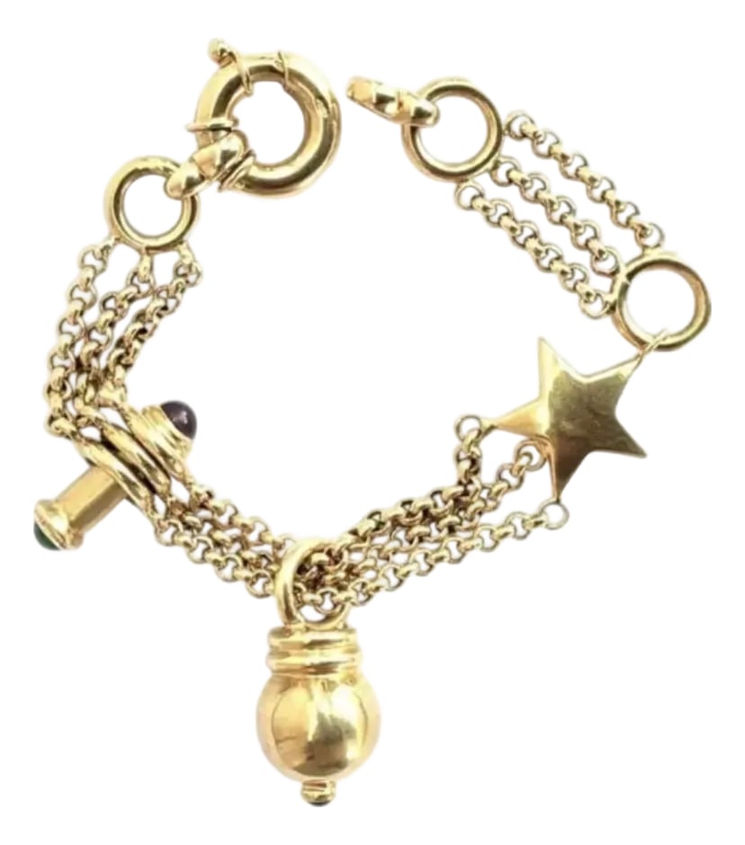 14k Gold Charm Bracelet Vintage (1 of 10)