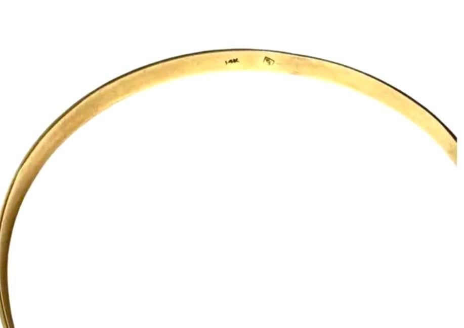 14k Gold Bangle Bracelet Vintage - 4