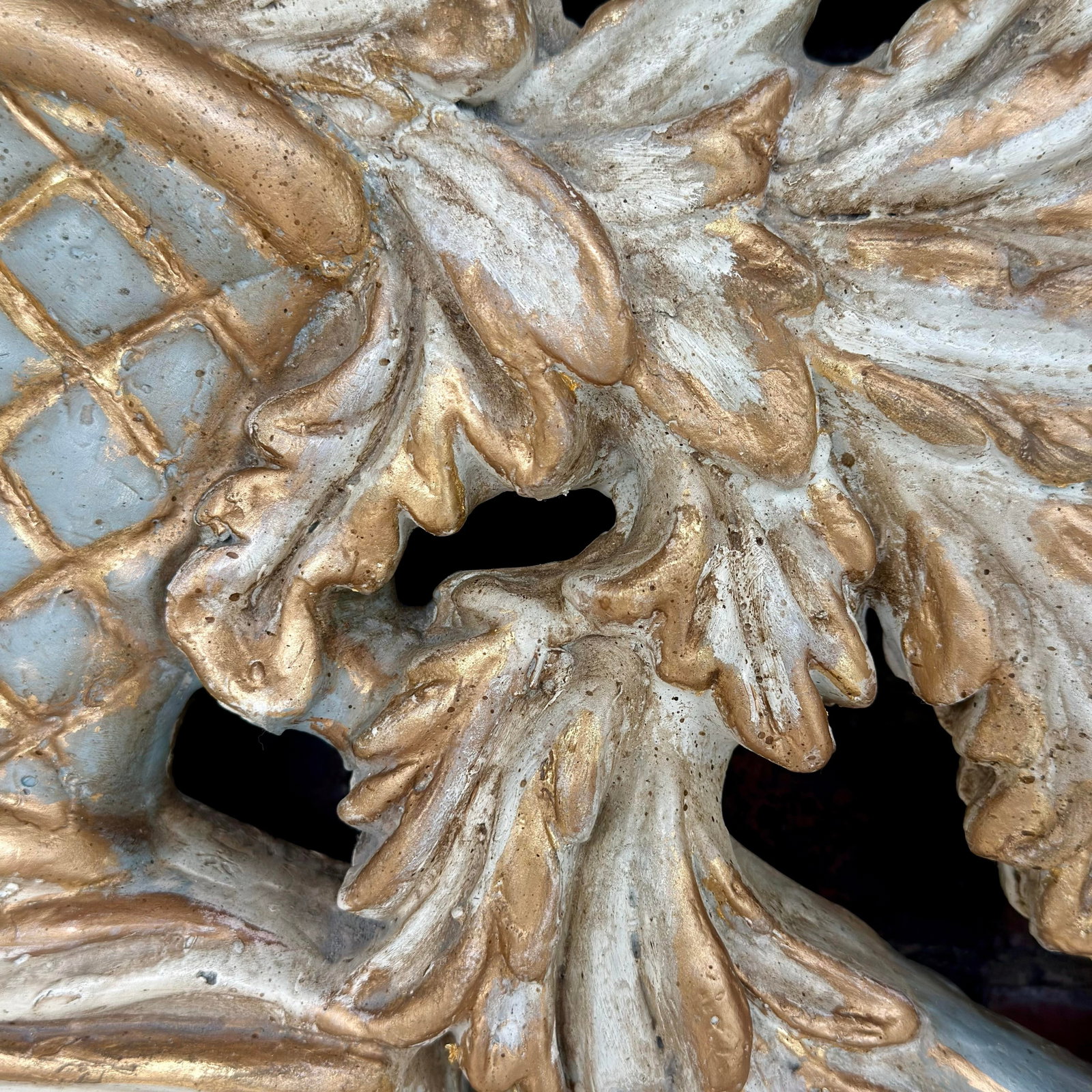 Late 20th Century Wood & Gesso Parcel Gilt Newly Painted Chambray Blue Louis XVI Wall Mirror - Mario - 12