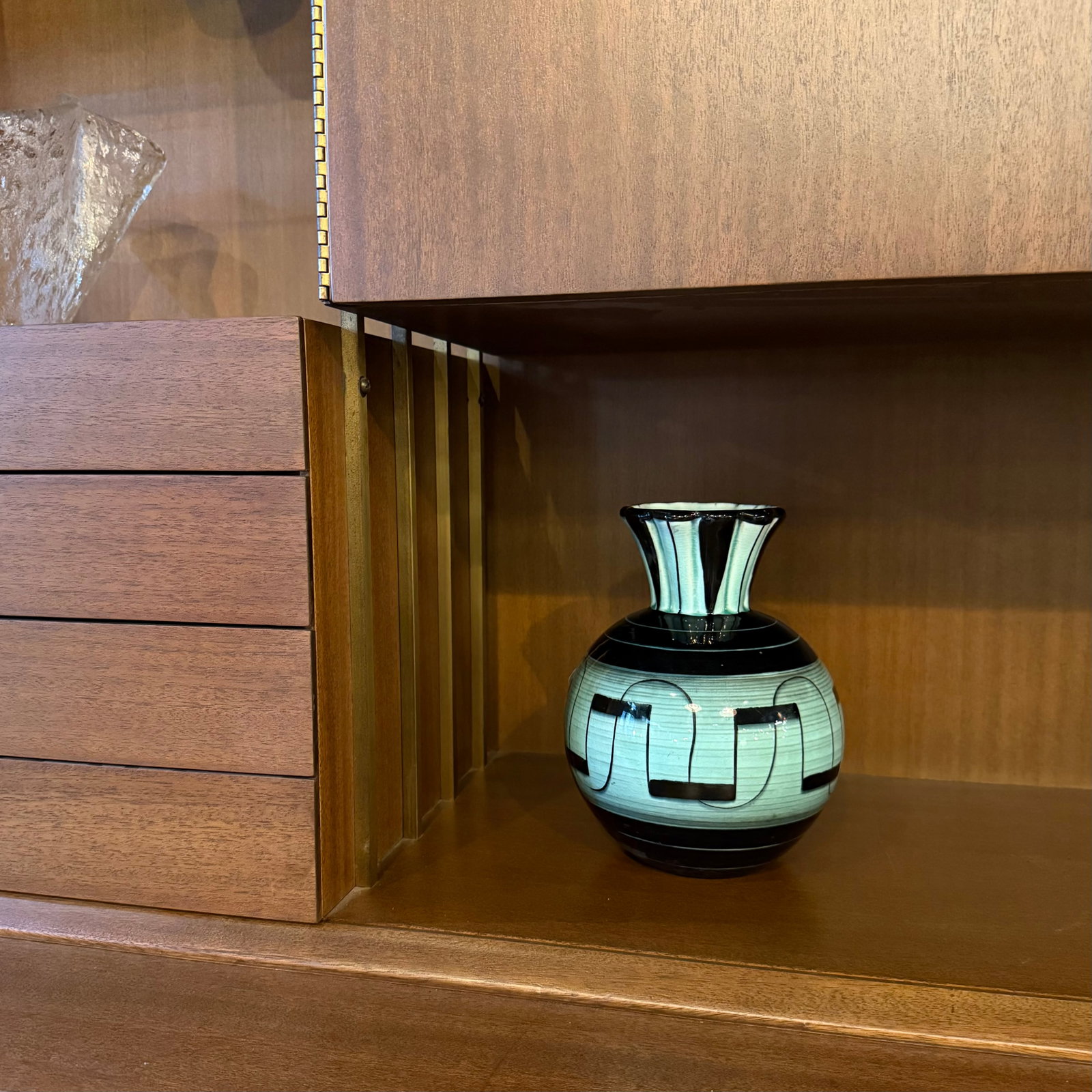 Mid 20th Century Swedish Art Deco Geometric Art Pottery Vase by Ilse Claesson for Rörstrand - 3