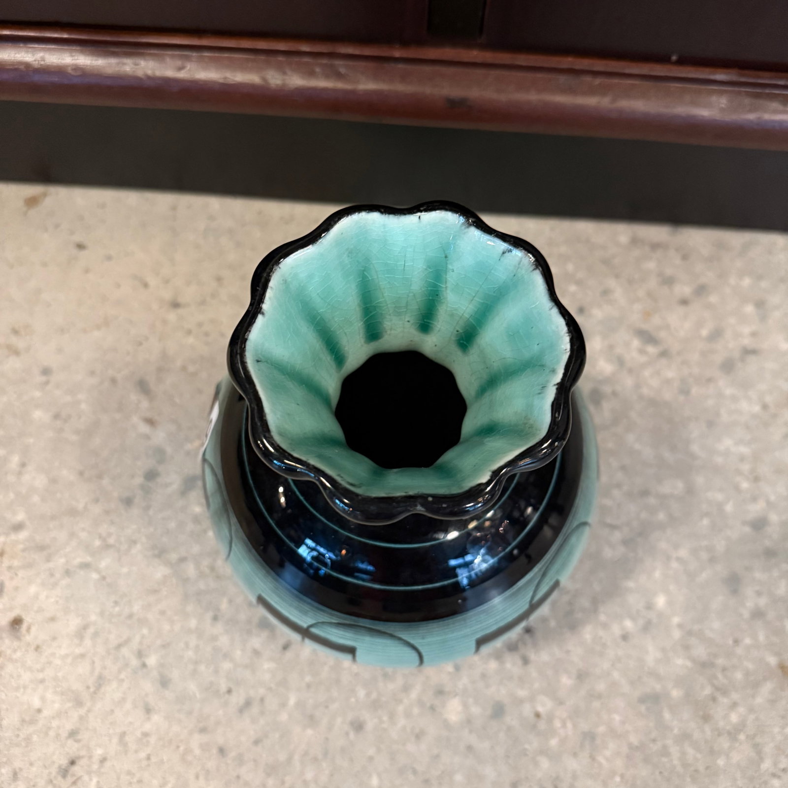 Mid 20th Century Swedish Art Deco Geometric Art Pottery Vase by Ilse Claesson for Rörstrand - 6