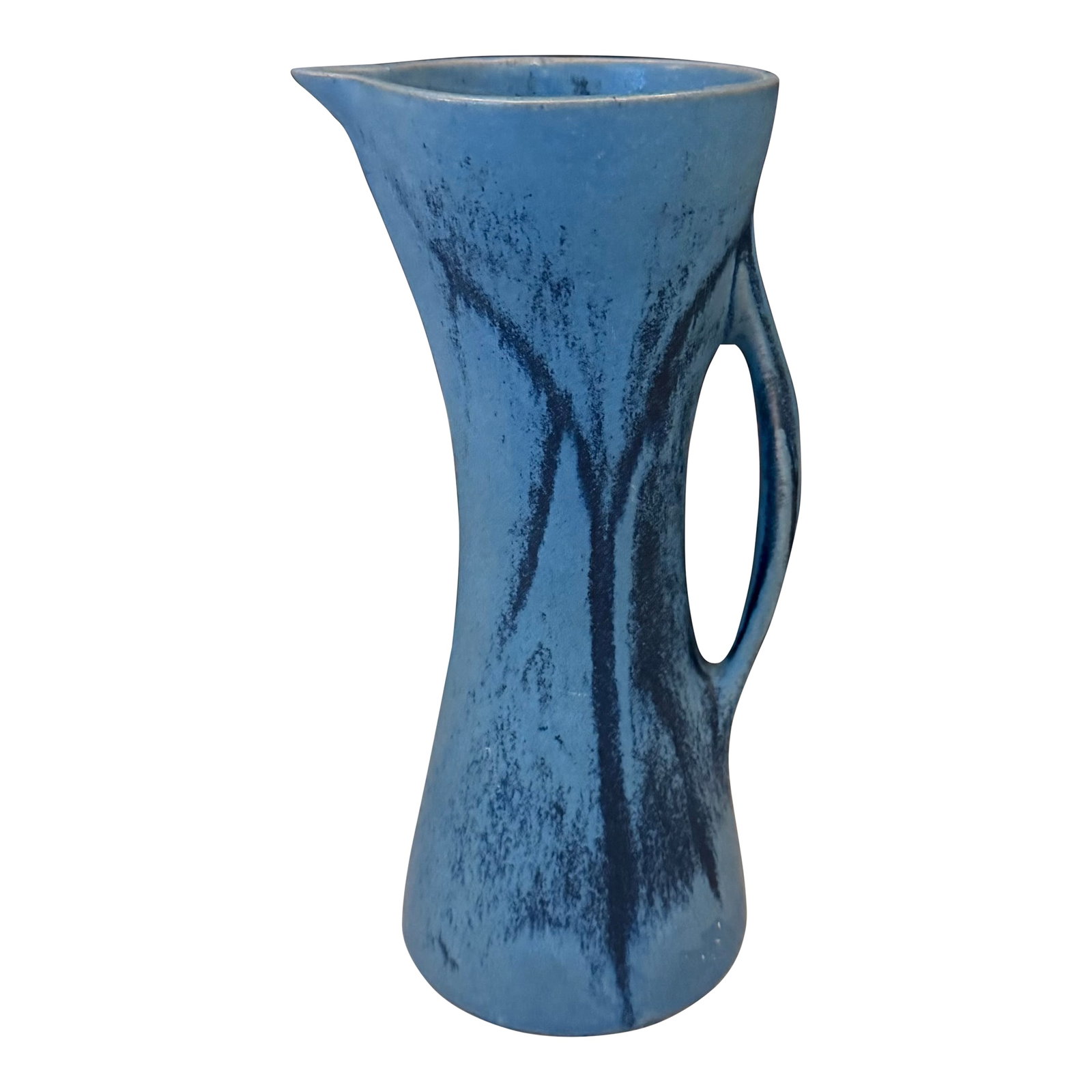Mid 20th Century Mid-Century Modern Blue Ceramic Pitcher Vase by Weston Neil Andersen for Andersen D (1 of 10)