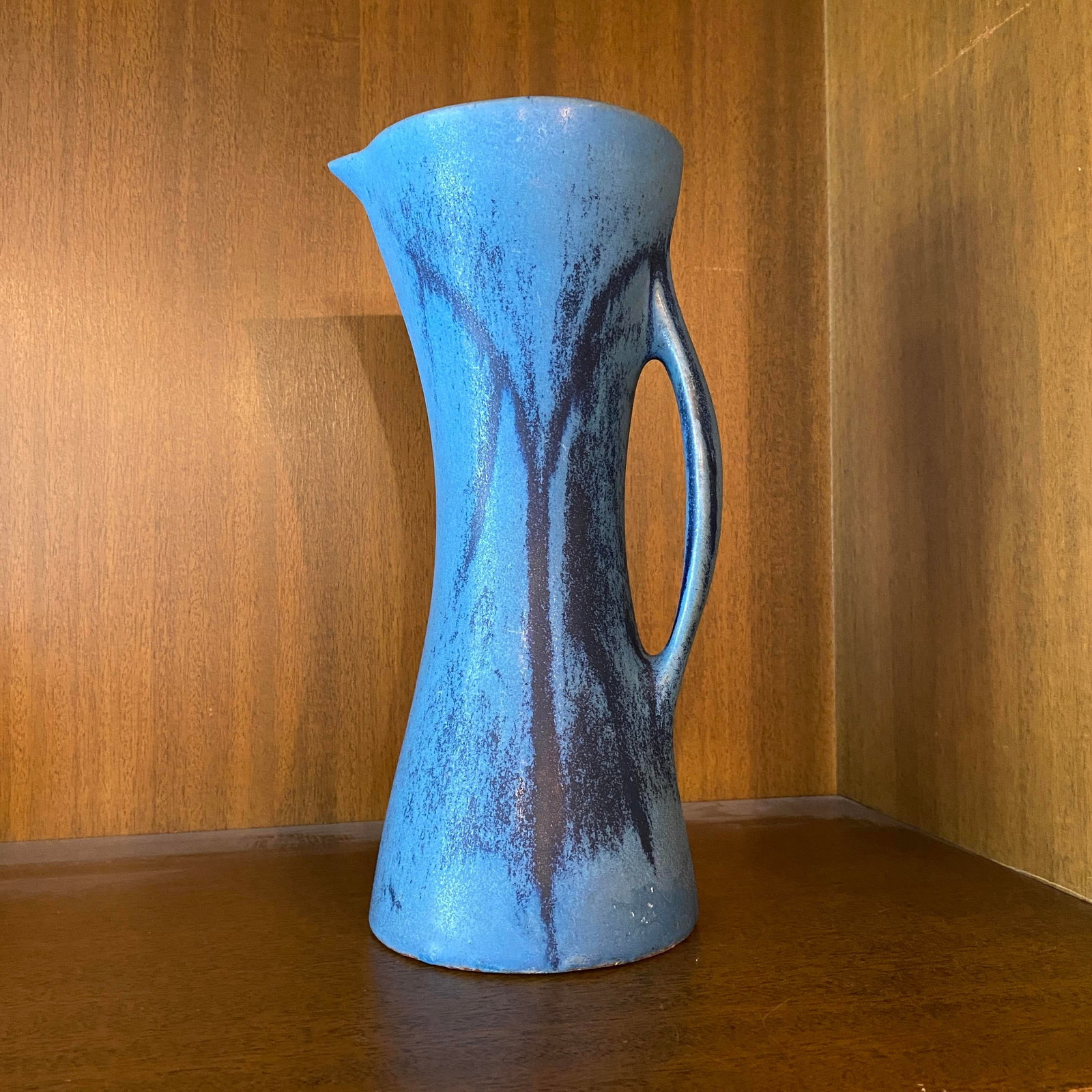 Mid 20th Century Mid-Century Modern Blue Ceramic Pitcher Vase by Weston Neil Andersen for Andersen D - 3
