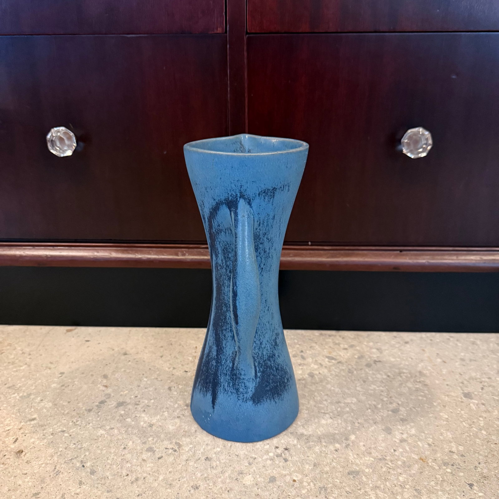 Mid 20th Century Mid-Century Modern Blue Ceramic Pitcher Vase by Weston Neil Andersen for Andersen D - 4