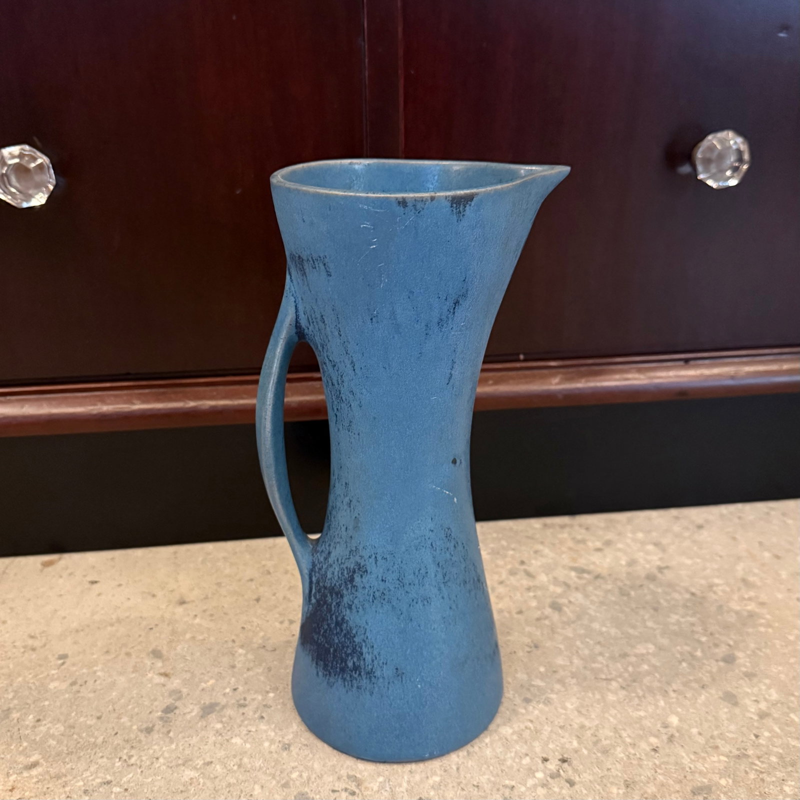 Mid 20th Century Mid-Century Modern Blue Ceramic Pitcher Vase by Weston Neil Andersen for Andersen D - 6