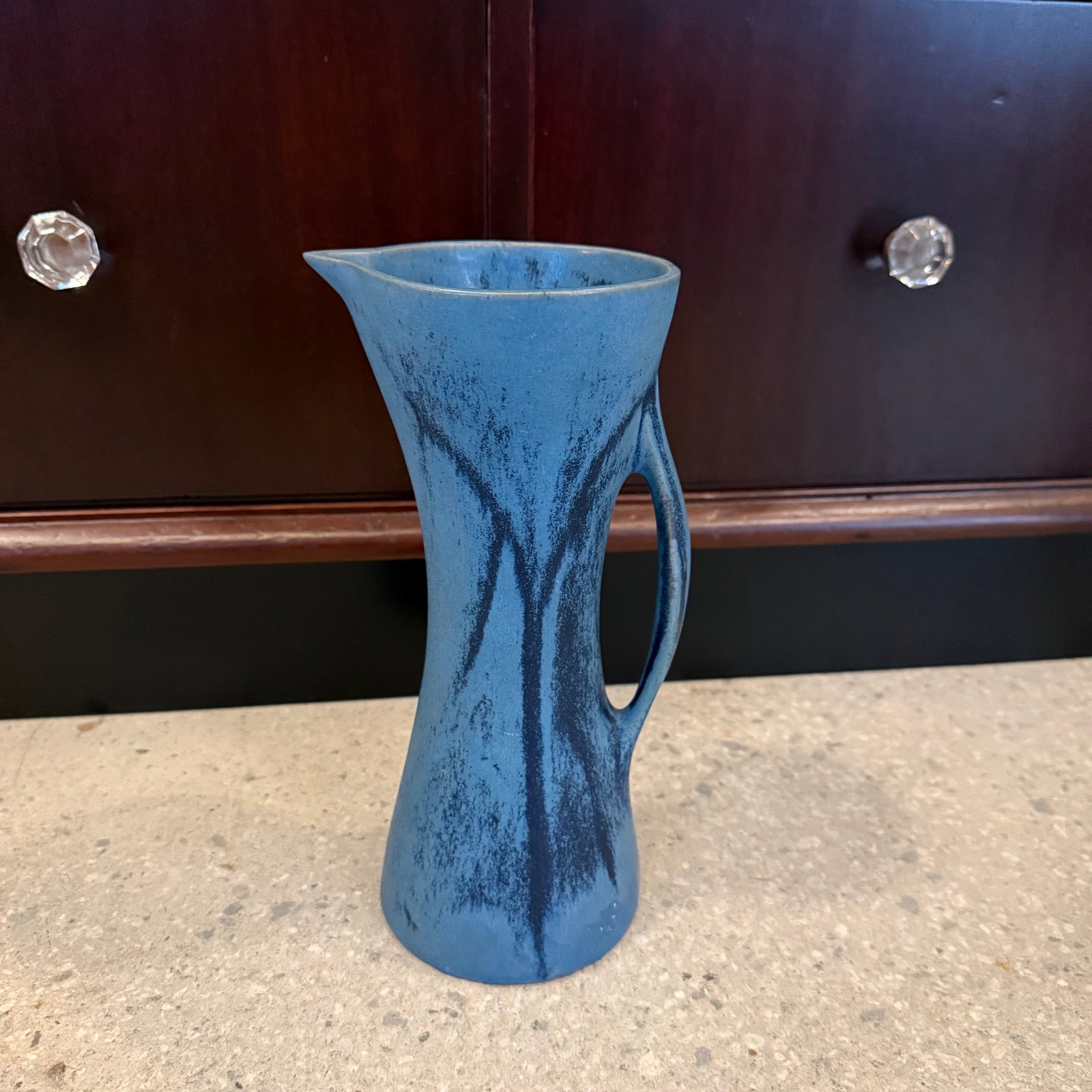 Mid 20th Century Mid-Century Modern Blue Ceramic Pitcher Vase by Weston Neil Andersen for Andersen D - 7