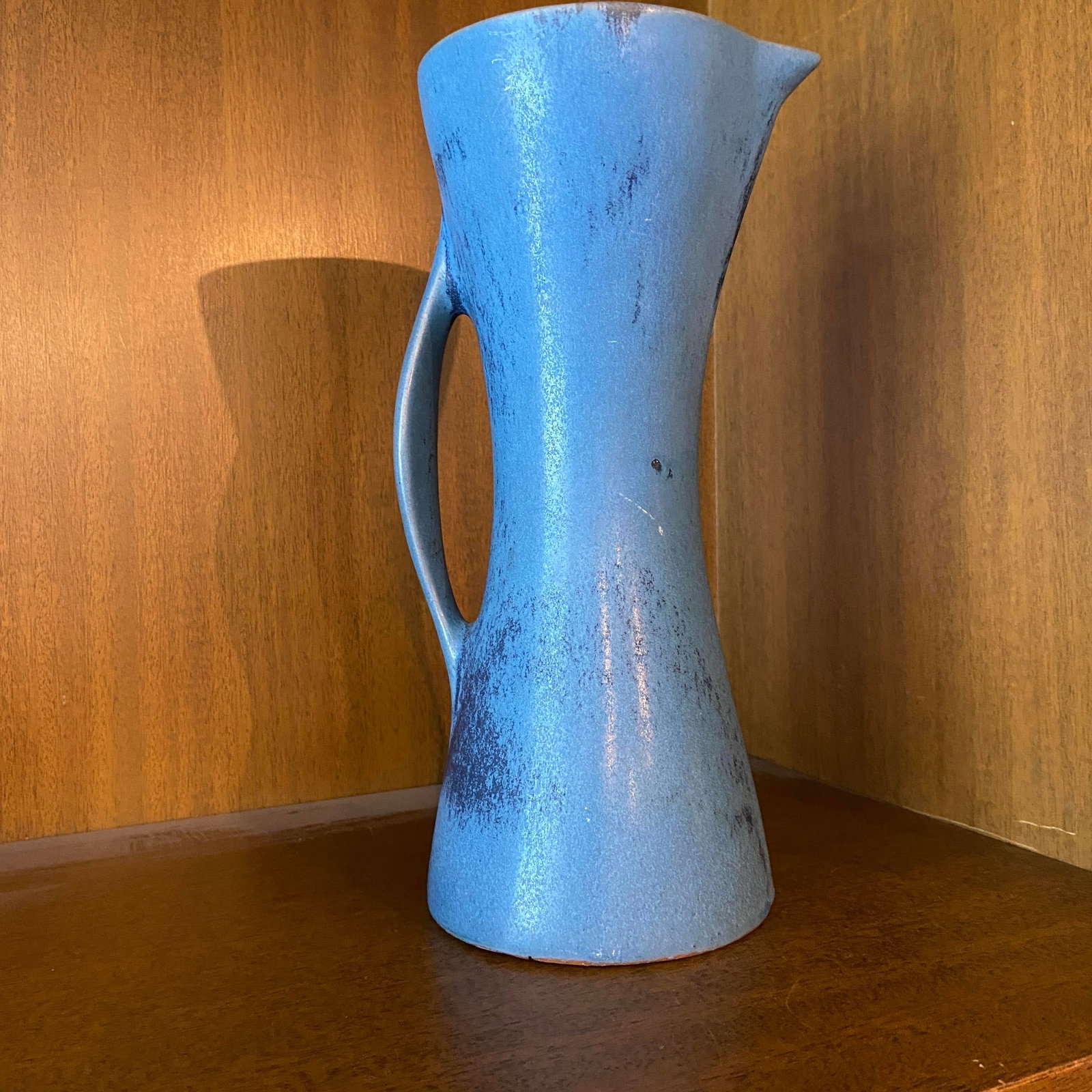 Mid 20th Century Mid-Century Modern Blue Ceramic Pitcher Vase by Weston Neil Andersen for Andersen D - 8