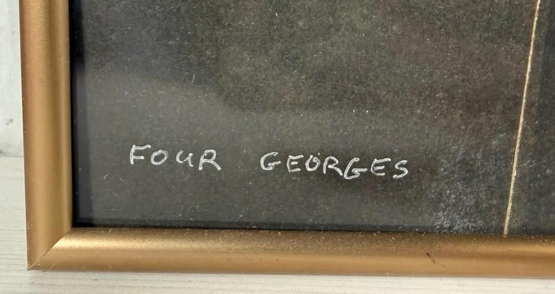 Four Georges #1/5 "” Framed Collage, Herbert Simon Estate, 2008 - 2
