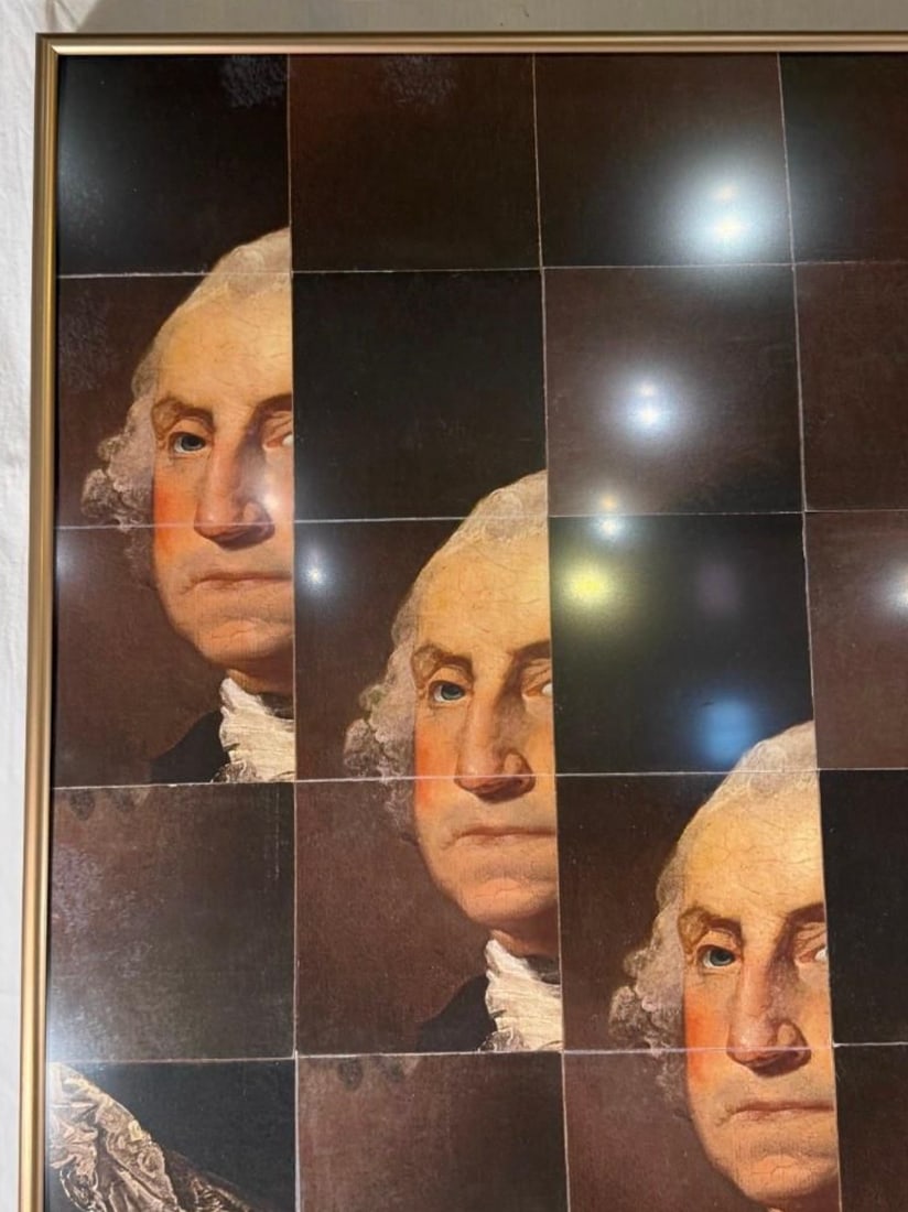 Four Georges #1/5 "” Framed Collage, Herbert Simon Estate, 2008 - 8