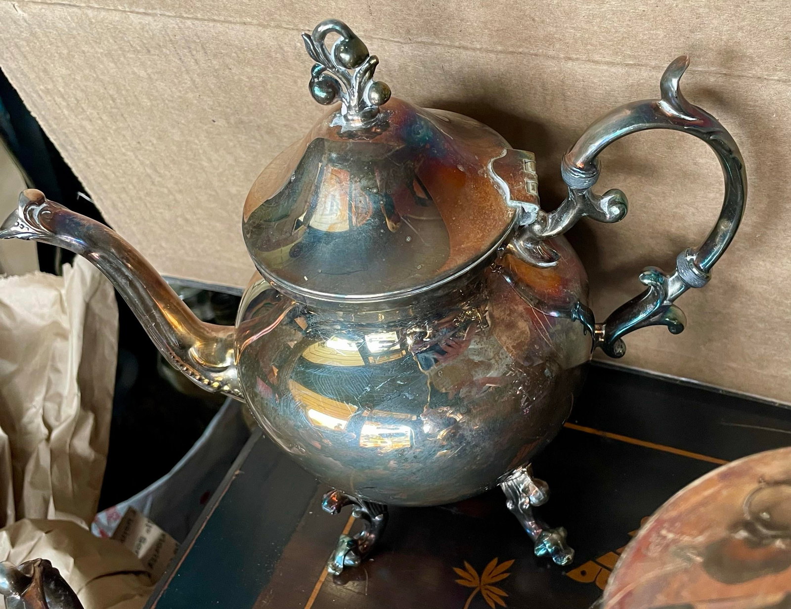 Mid 20th Century Birmingham Silver Co Silver Plate Tea Set Coffee Service Kettle on Stand Teapot - 6 - 2