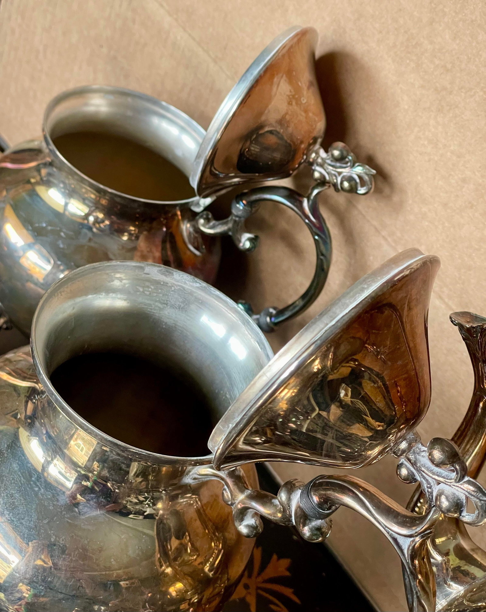 Mid 20th Century Birmingham Silver Co Silver Plate Tea Set Coffee Service Kettle on Stand Teapot - 6 - 6