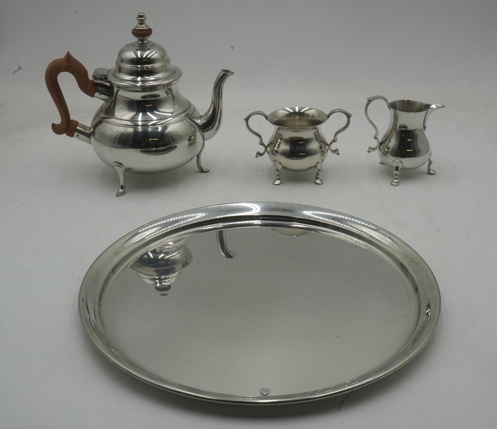 1980s Kirk Stieff Pewter Colonial Williamsburg Tea Service - Set of 4 - 2