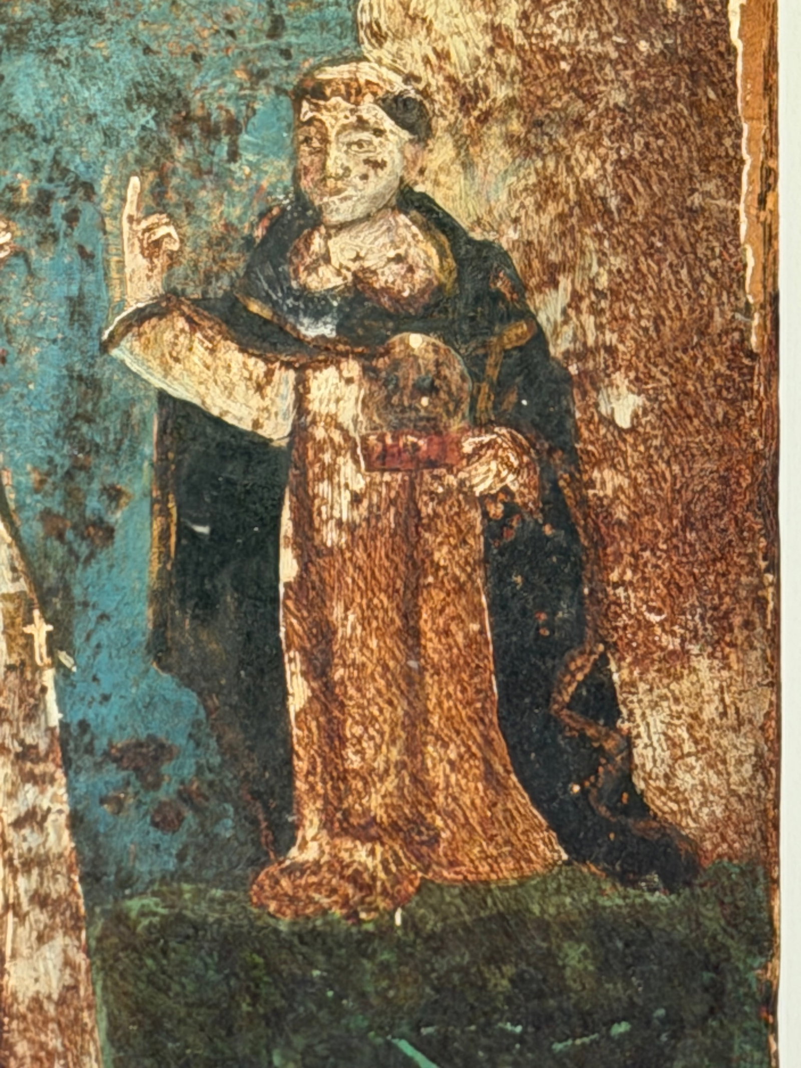 1805 Spanish Colonial Retablo of Our Lady of Mount Carmel With Souls in Purgatory – Painted - 6
