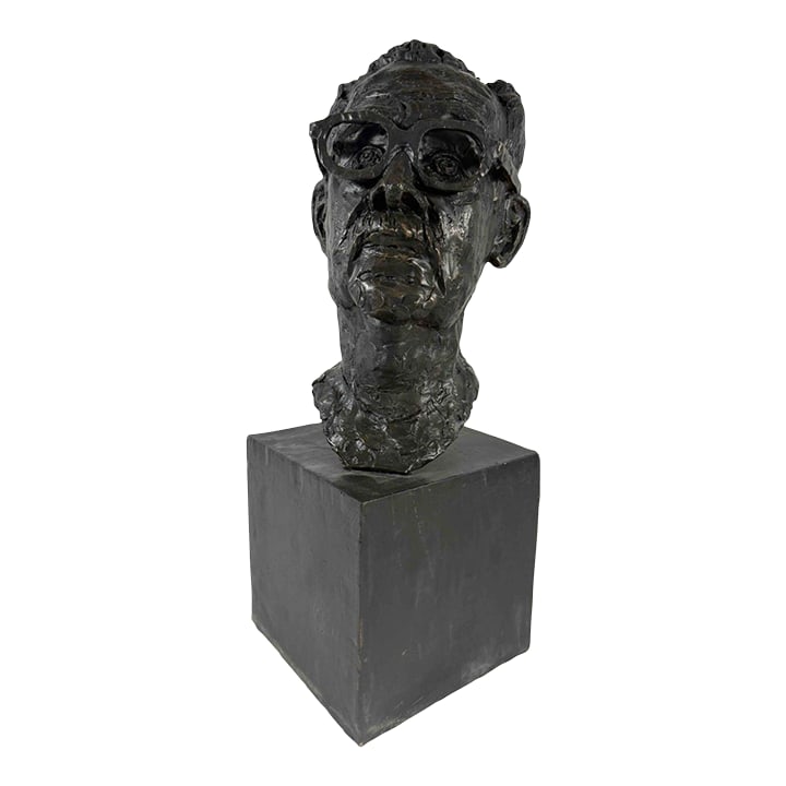 Hbs Head I "” Bronze Self-Portrait Bust, Herbert Simon Estate, 1999: Item Description Up for your consideration is a remarkable, museum-grade work of 20th-century American art: an original 1999 cast bronze self-portrait bust by listed Pennsylvania artist and sculptor, 