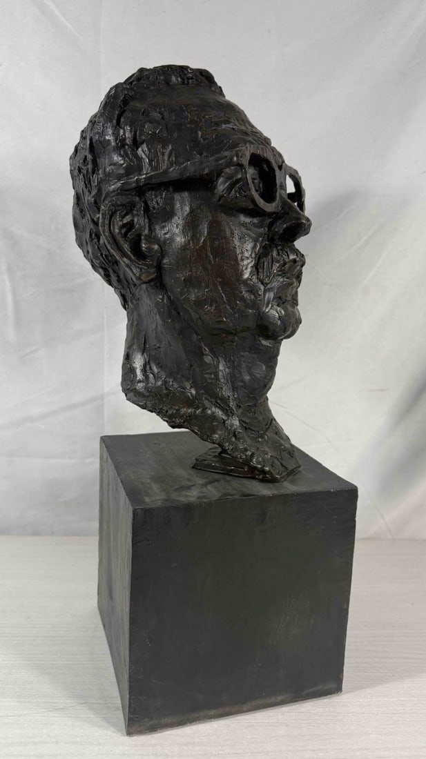 Hbs Head I "” Bronze Self-Portrait Bust, Herbert Simon Estate, 1999 - 4