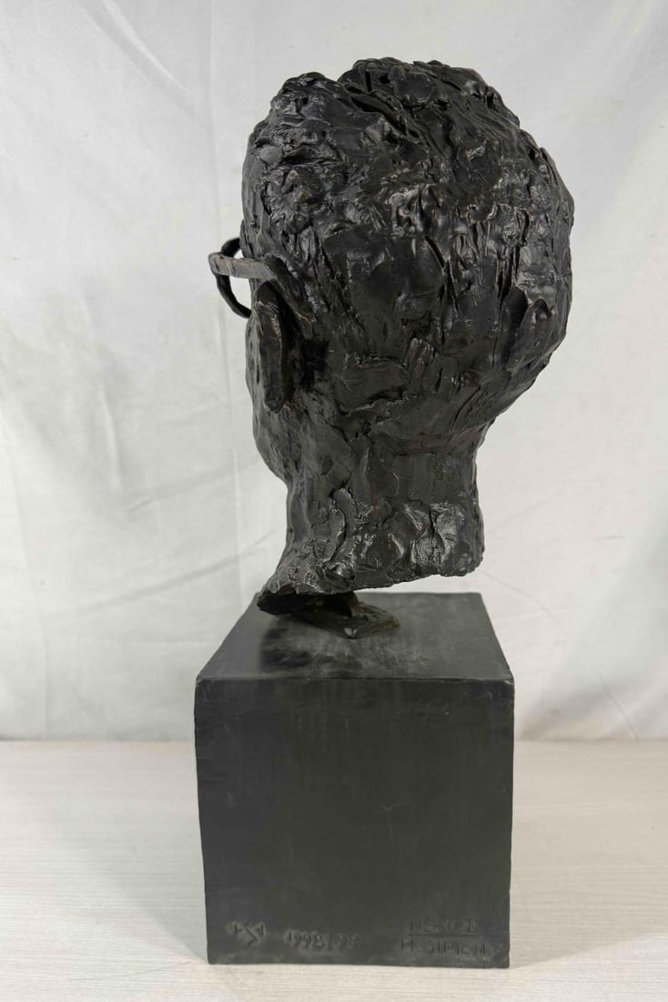 Hbs Head I "” Bronze Self-Portrait Bust, Herbert Simon Estate, 1999 - 7