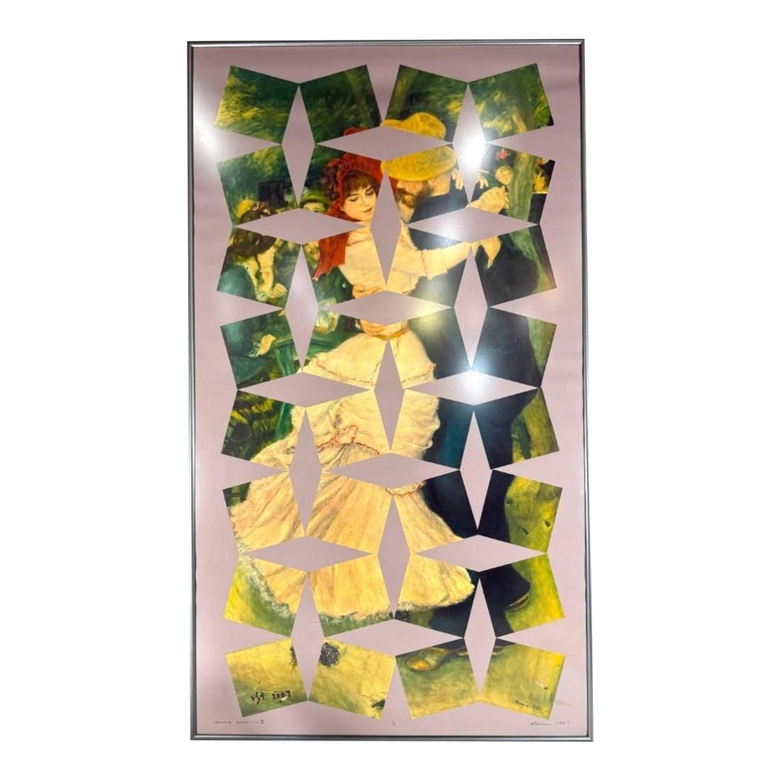 Renoir Revisited I" #1/5 "” Framed Collage, Herbert Simon Estate, 2007: Up for your consideration is a spectacular, highly sophisticated work of contemporary American art: an original 2007 limited edition mixed media geometric collage by listed Pennsylvania artist and