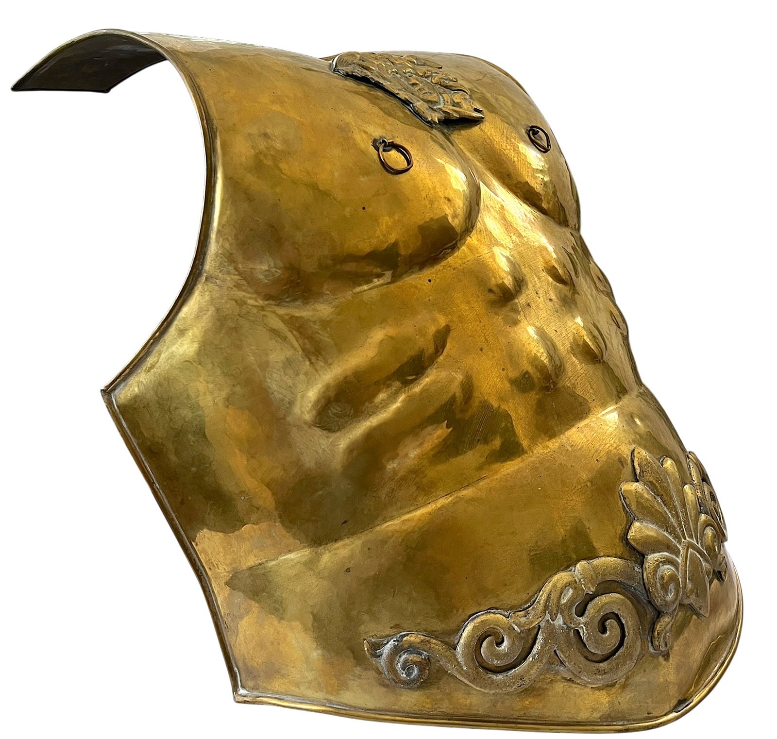 Mid 20th Century Roman Style Life-Size Brass Cuirass Wall Sculpture With Medusa Relief - 4