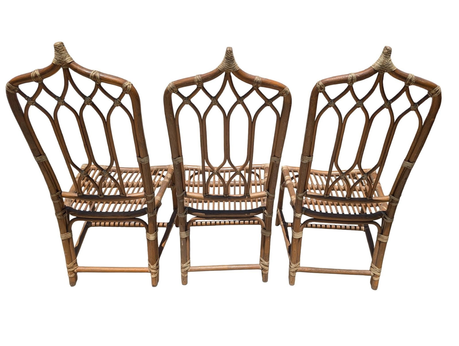 Set of 6 Vintage McGuire Rattan Dining Chairs - 5