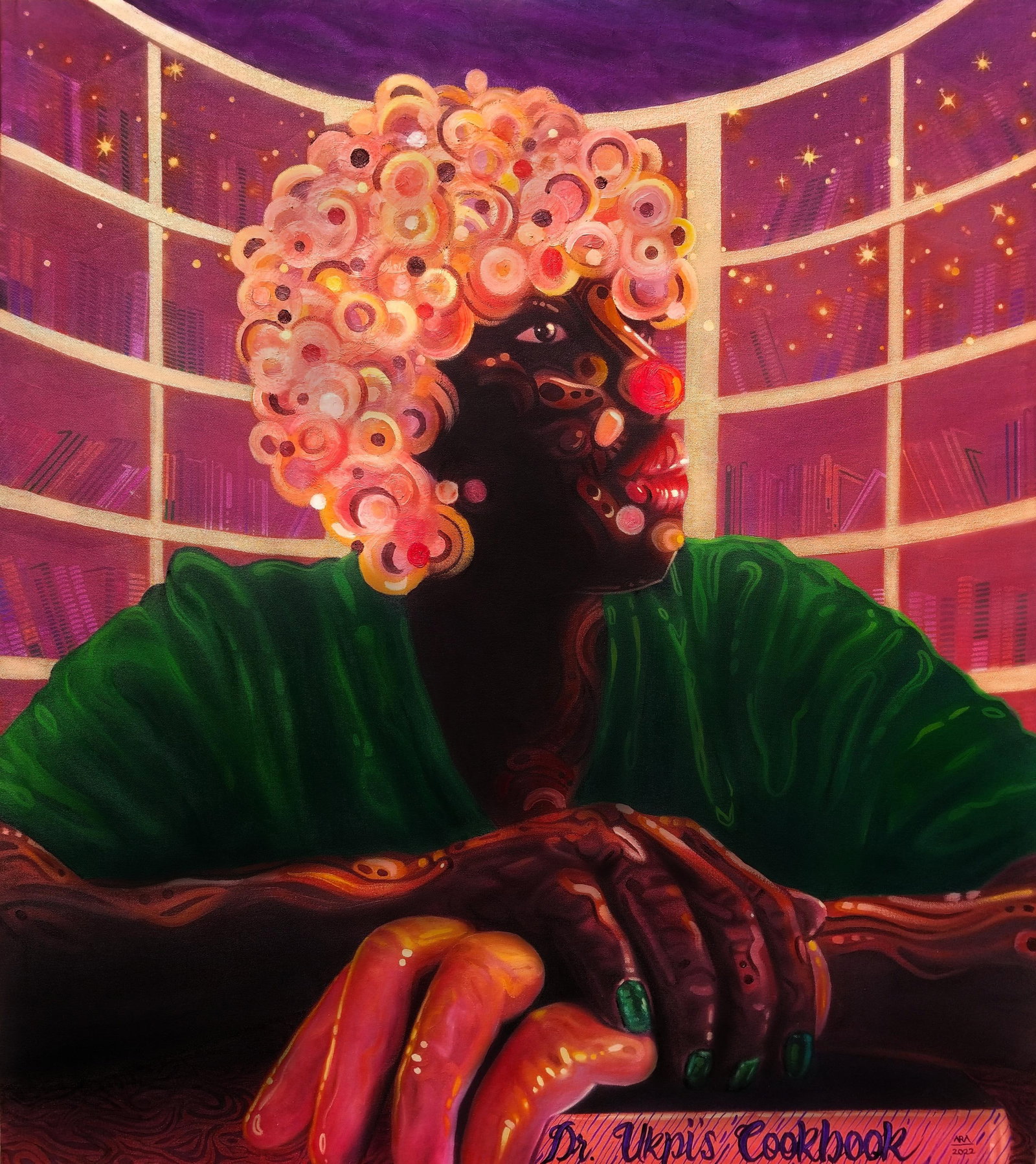 Ara Deinde, Oil on Canvas, School of Thought 2 (Clairvoyance), 2023 - 2