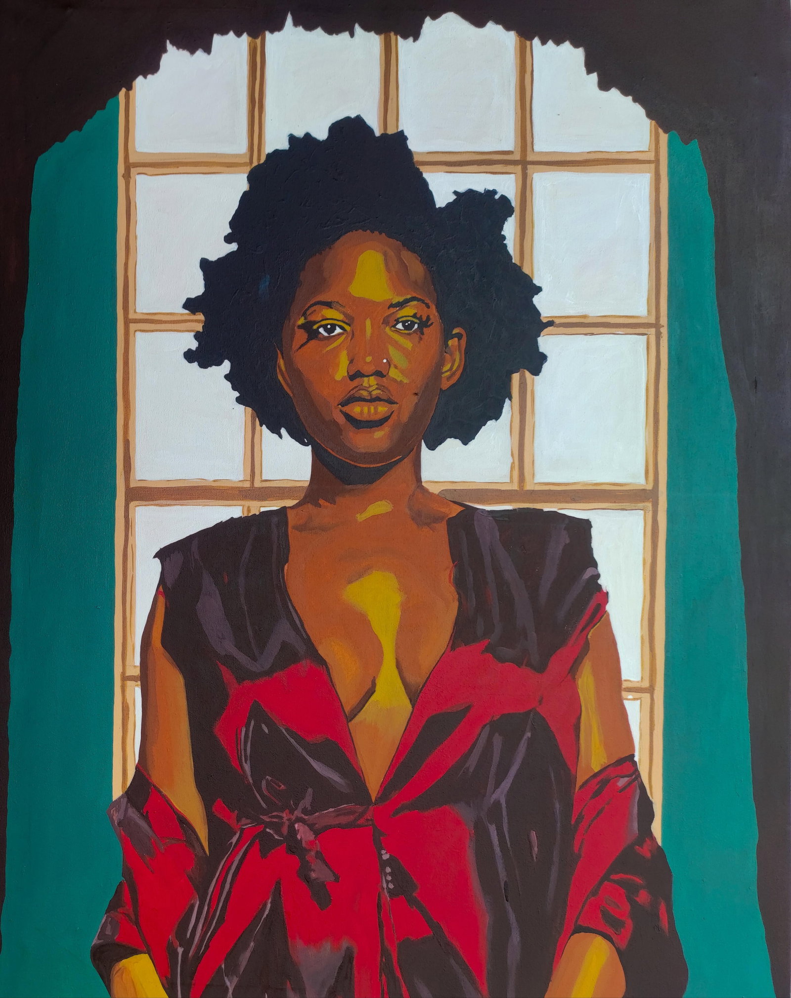 Morning in the Palace, Wall Art, Figurative Painting, Emmanuel Akolo (2022) Acrylic on Canvas: Emmanuel Akolo, Samba of the Sun, 2022 Acrylic on canvas 36× 48 × 1 in Unique work Includes a Certificate of Authenticity Shipping Procedure Ships in a well-protected tube from Nigeria This