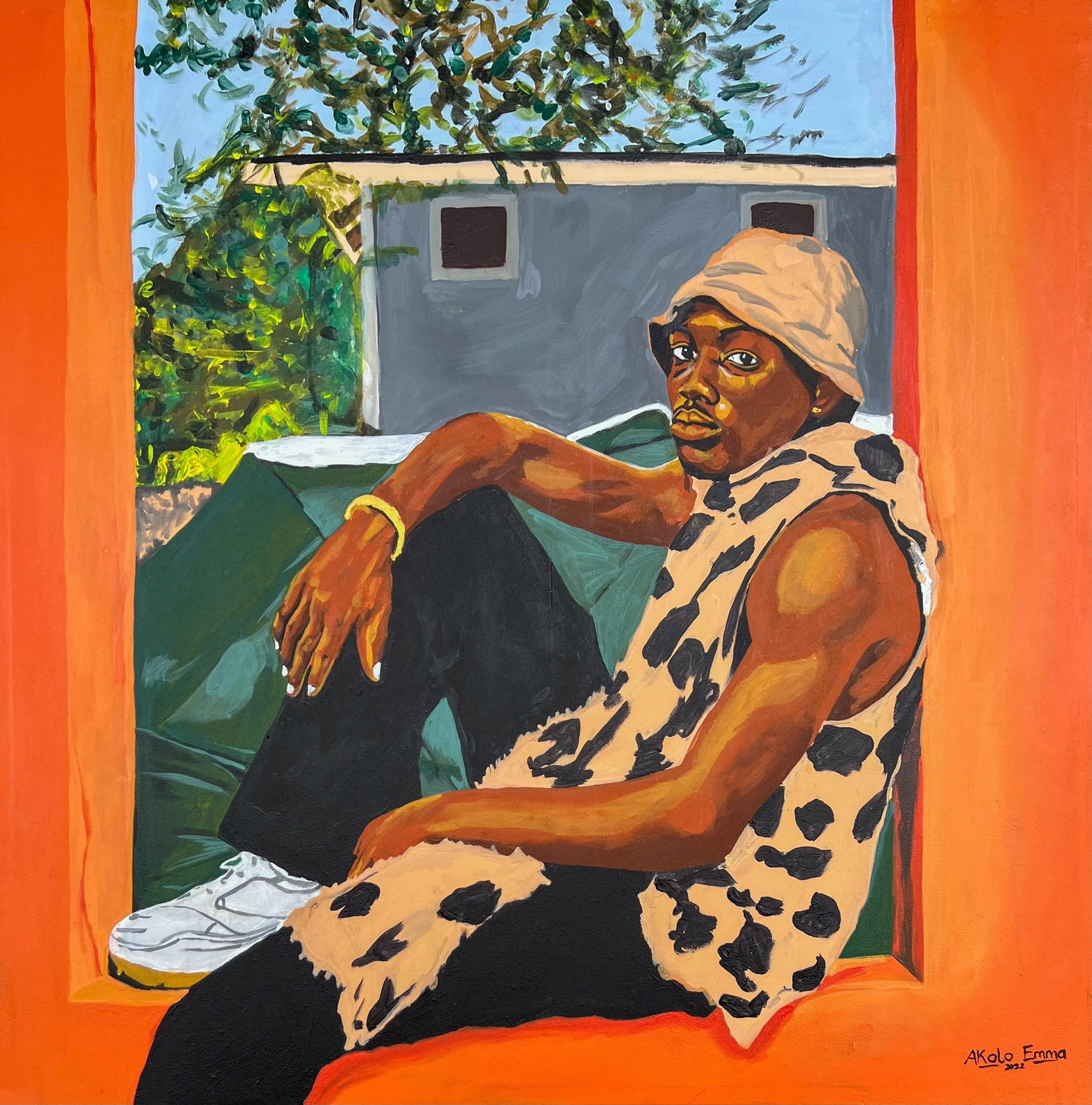 Emmanuel Akolo Uncharted Territory, Acrylic Painting on Canvas, 2023 - 2
