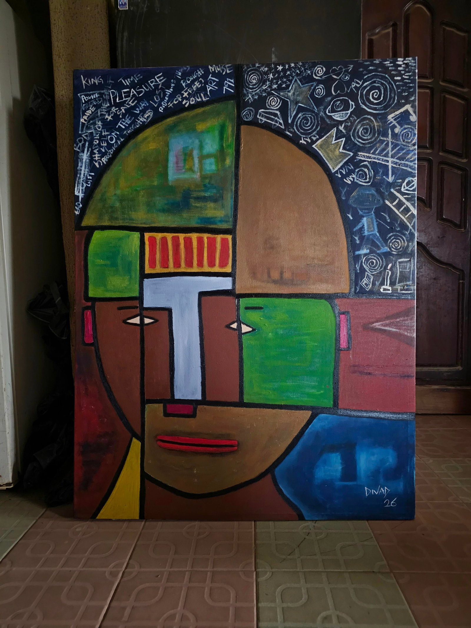 The Organized Mind, Wall Art, Acrylic on Canvas, David Akolo - 2