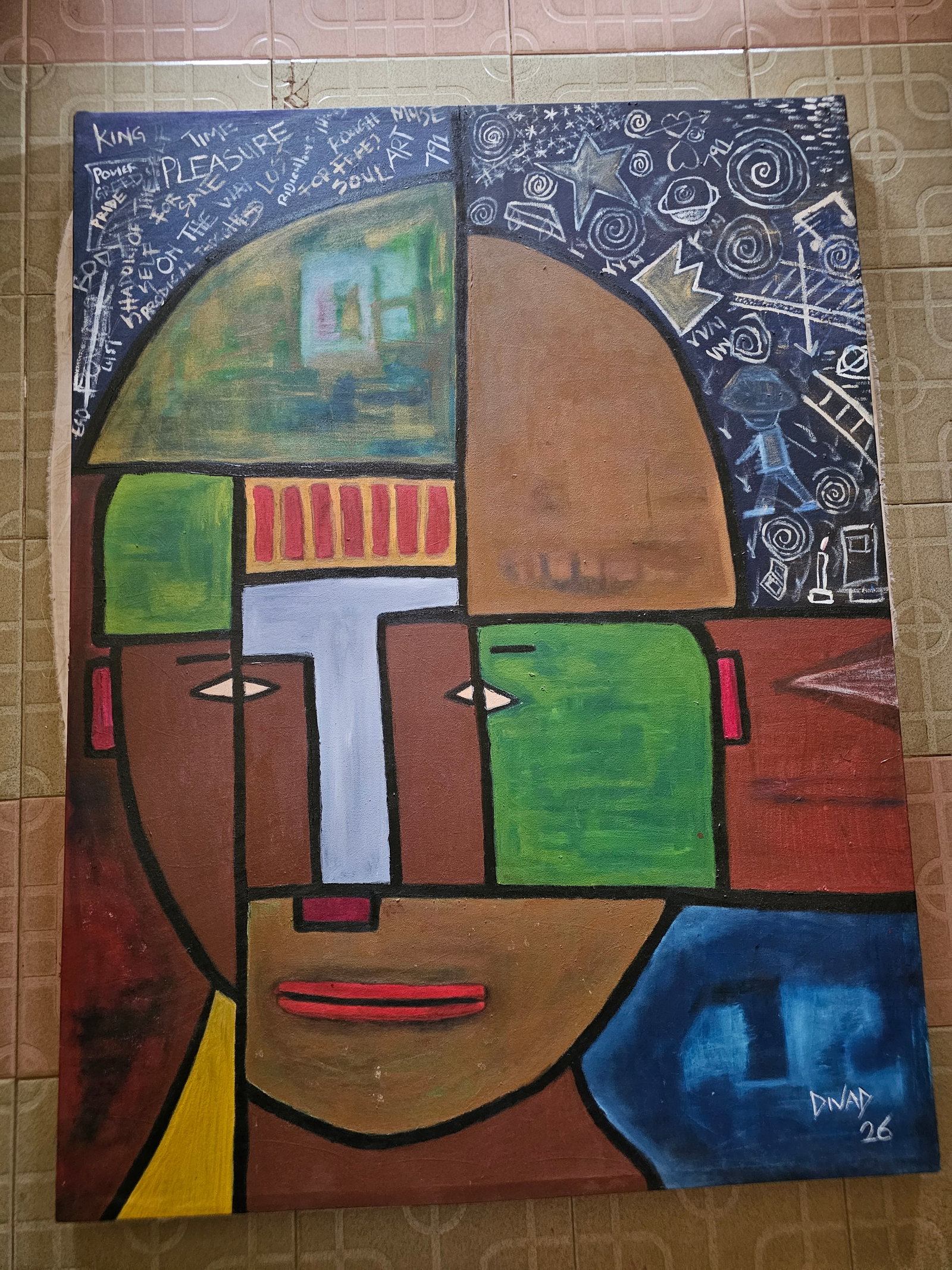 The Organized Mind, Wall Art, Acrylic on Canvas, David Akolo - 3