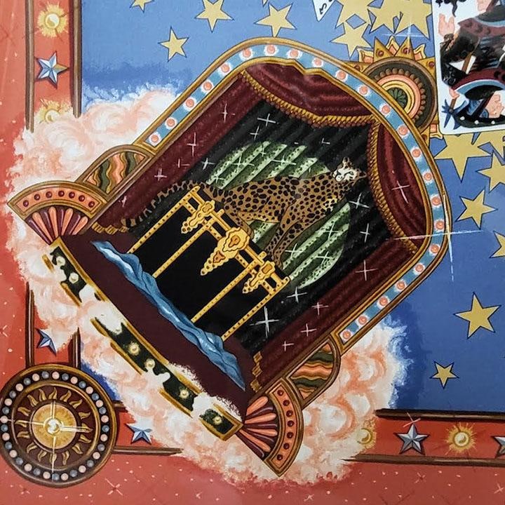 Framed Vintage Hermès "La Magie" Silk Scarf by Claudia Stuhlhofer-Mayr 1999 - 2