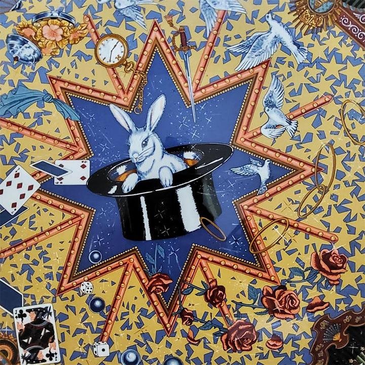 Framed Vintage Hermès "La Magie" Silk Scarf by Claudia Stuhlhofer-Mayr 1999 - 4