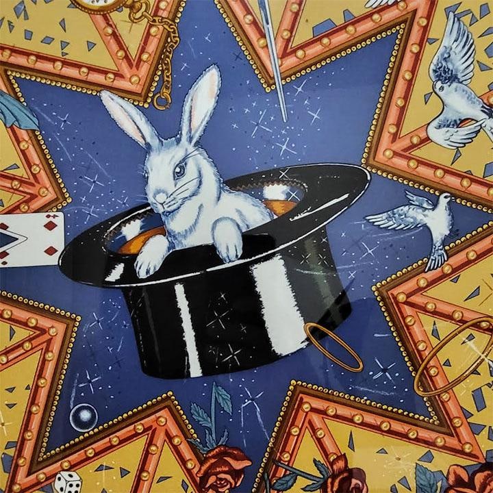 Framed Vintage Hermès "La Magie" Silk Scarf by Claudia Stuhlhofer-Mayr 1999 - 5