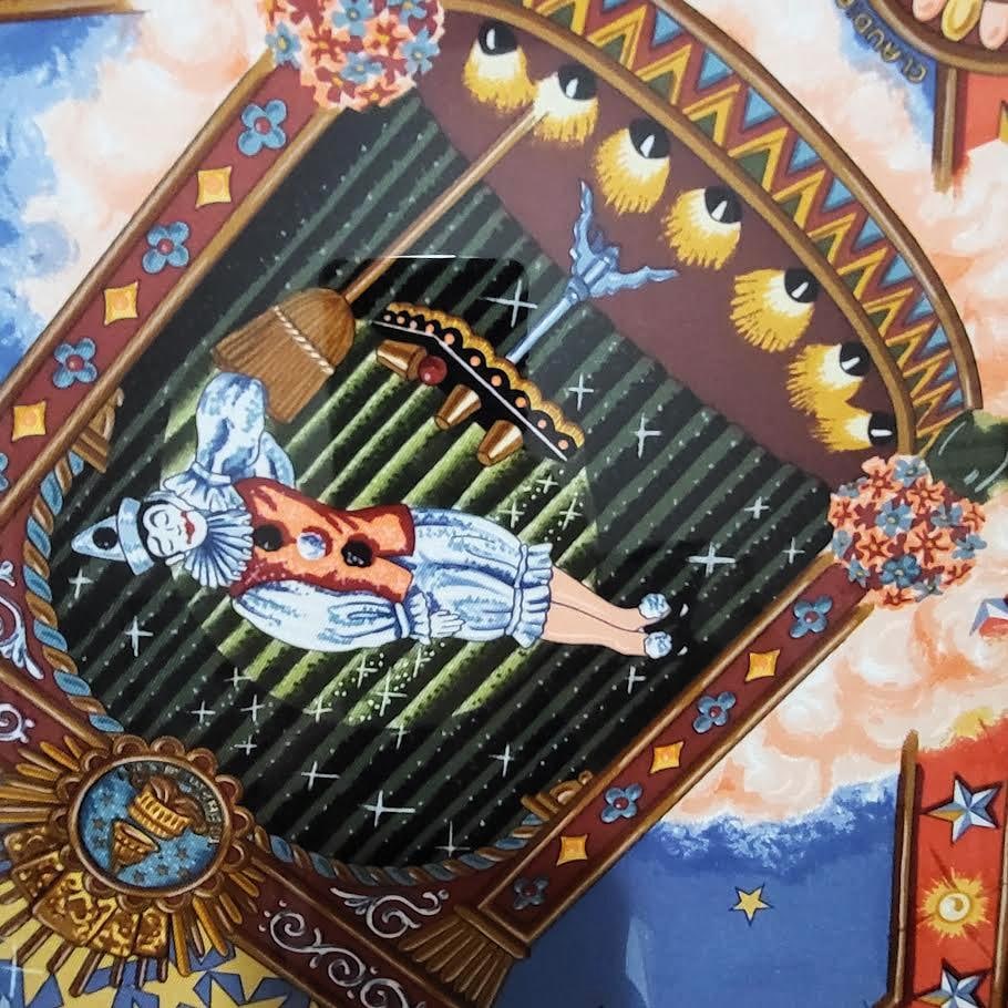 Framed Vintage Hermès "La Magie" Silk Scarf by Claudia Stuhlhofer-Mayr 1999 - 7