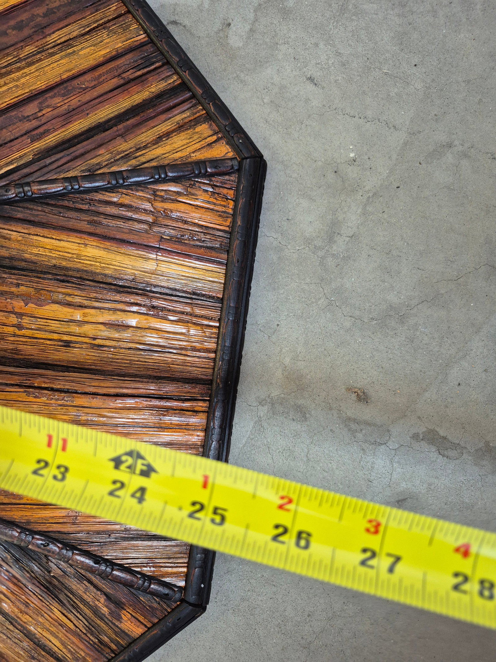 Vintage Boho Chic Octagonal Wall Mirror - 2