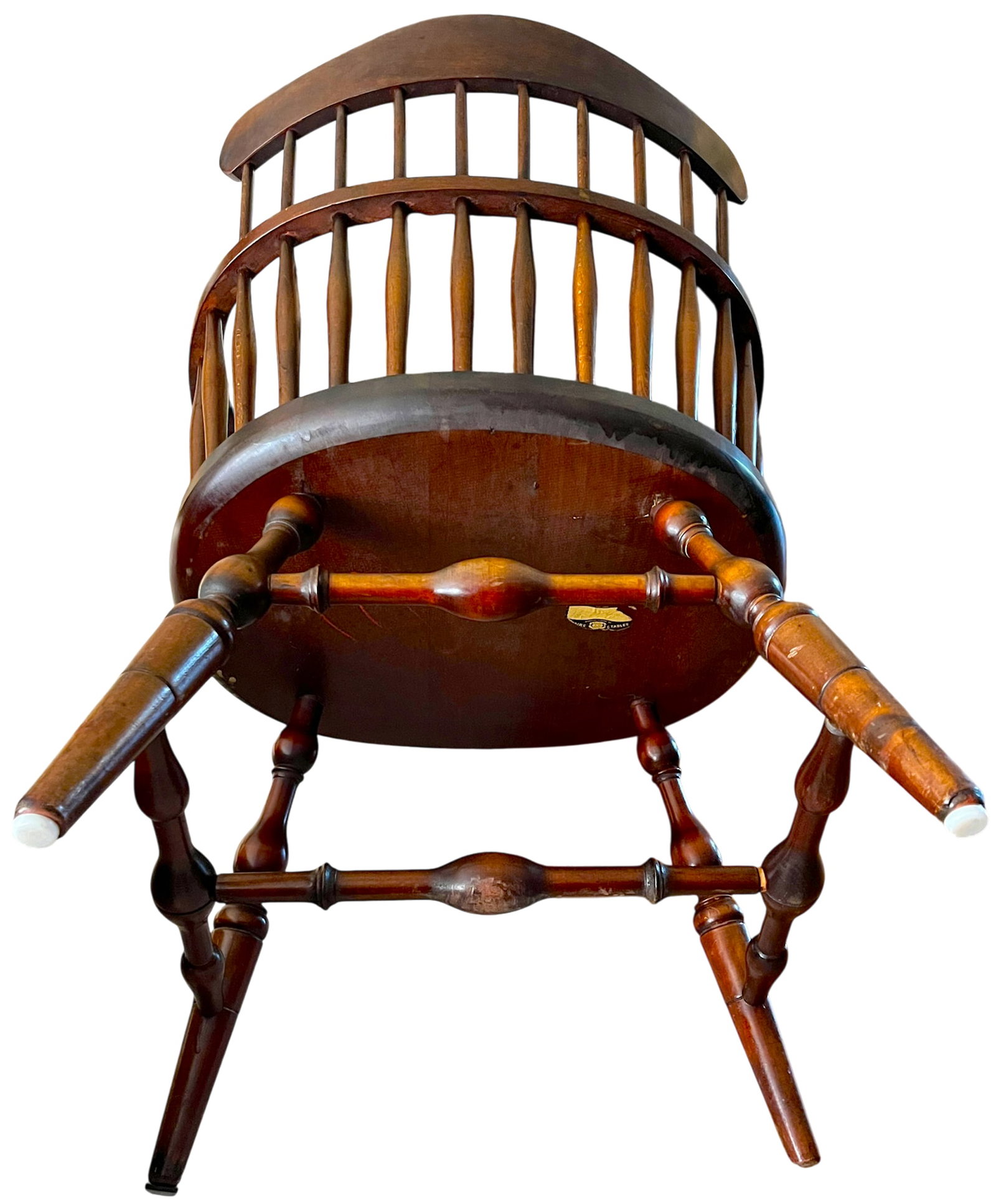 Set of 6 Vintage Bent Brothers Solid Maple Sack-Back Windsor Captain's Dining Chairs, Circa 1940s - 10
