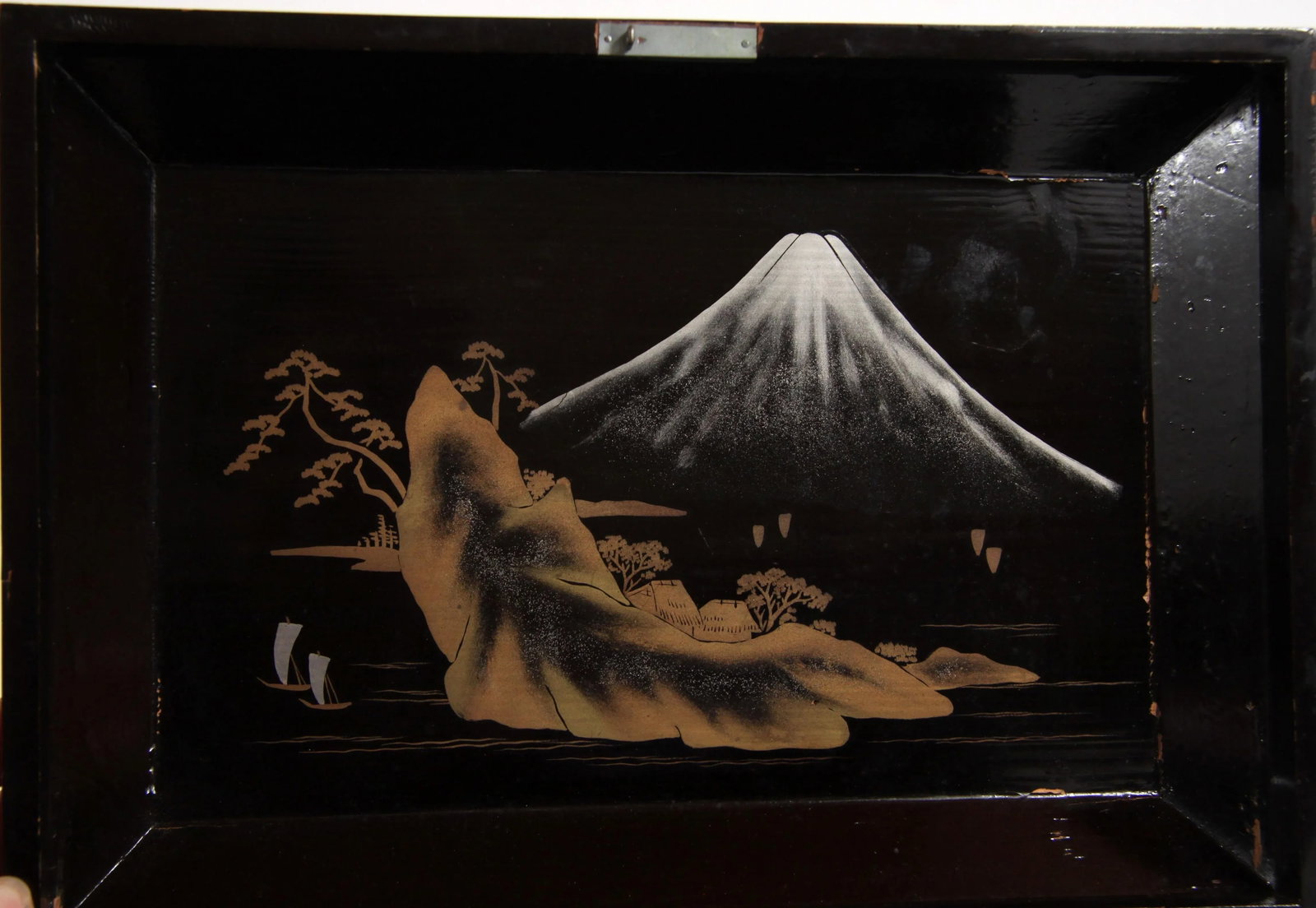 Antique Late 19th Century Japanese Marquetry & Lacquer Jewelry Box - 10